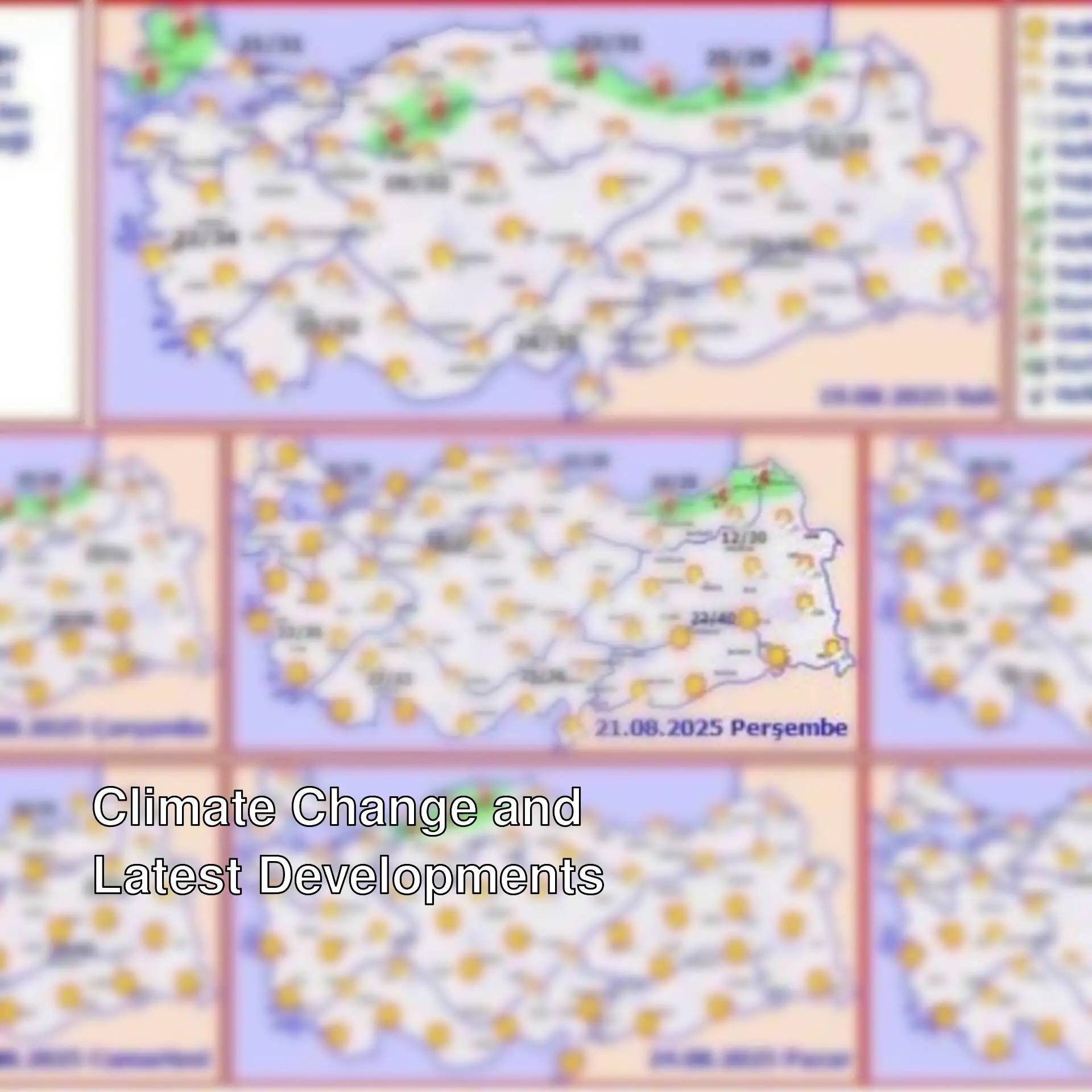 Weather map of Turkey.
