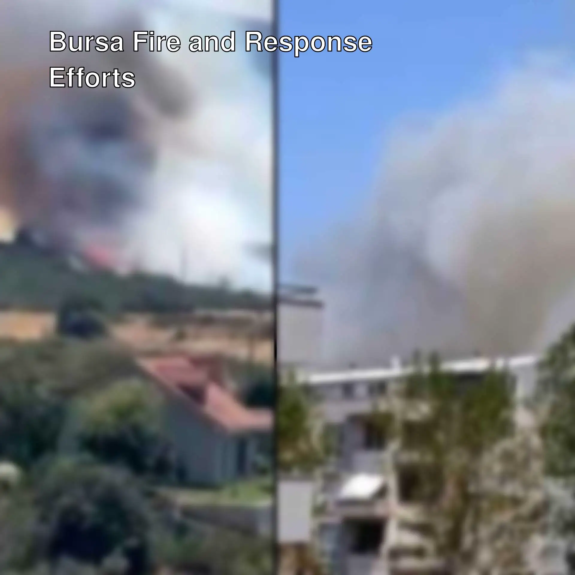 Forest fire in Bursa. Teams are responding from air and ground. Forest fire in Bursa. Teams are responding from air and ground.
