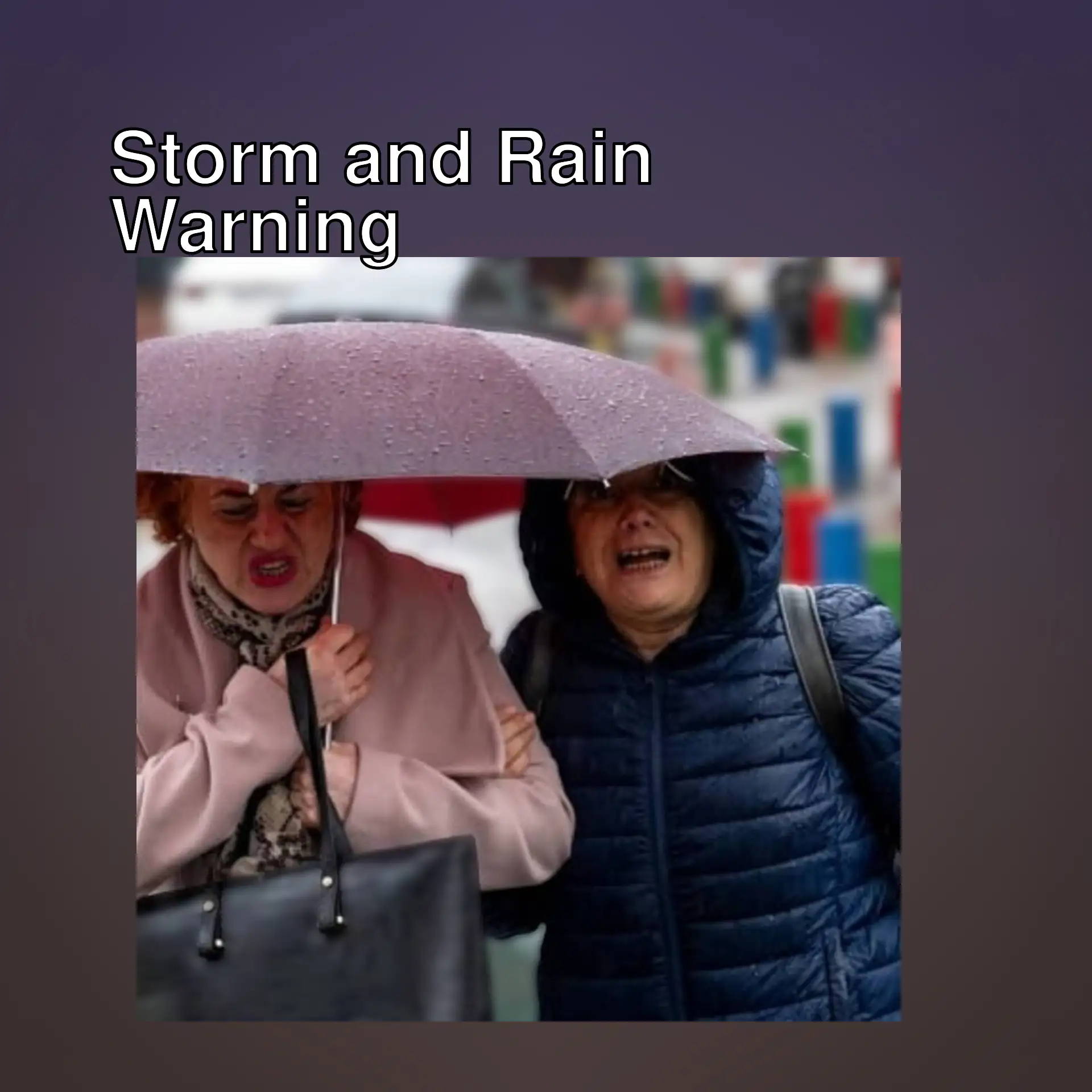 Two women under an umbrella. Two women under an umbrella.