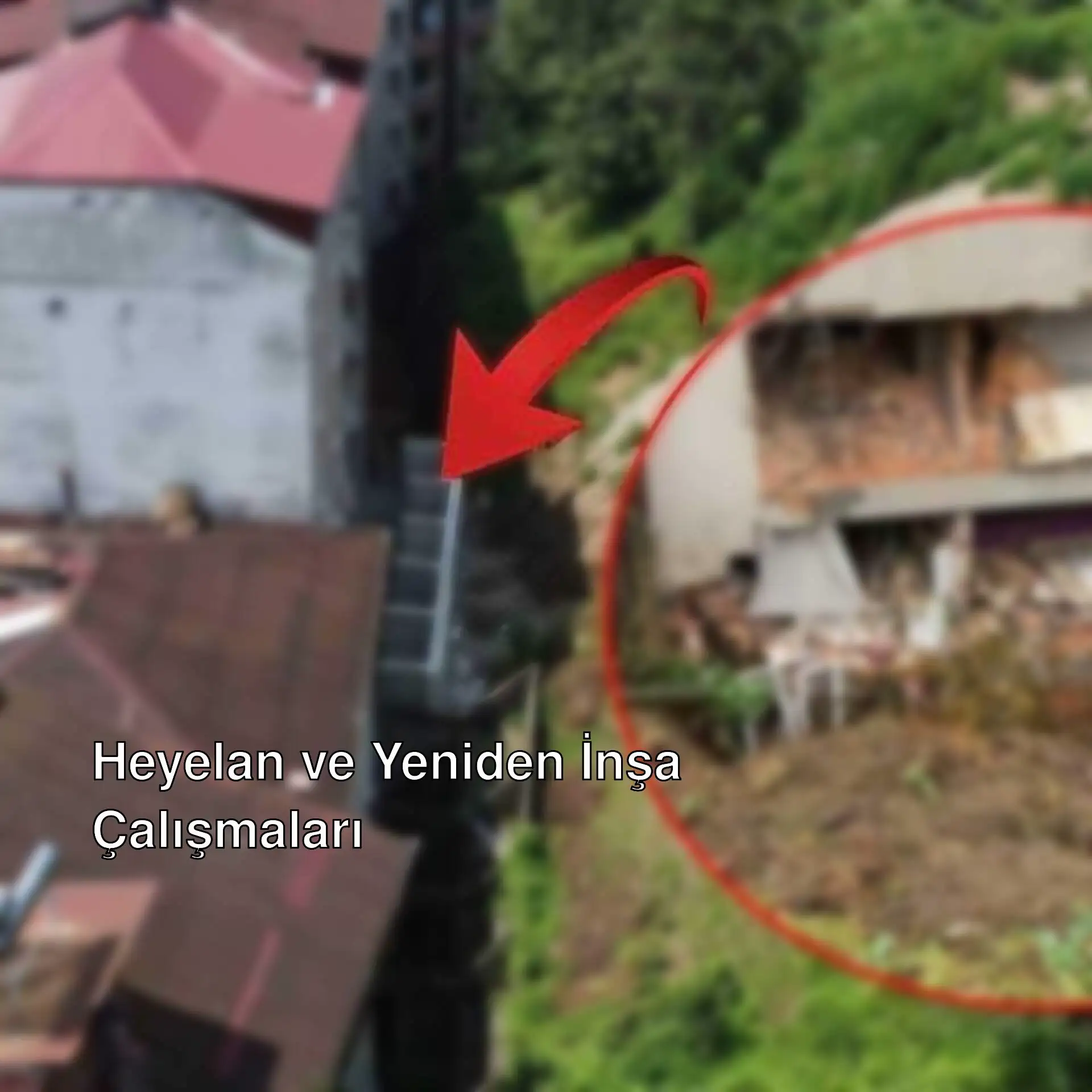 Çayeli'nde çökme yaşayan bir bina. Çayeli'nde çökme yaşayan bir bina.