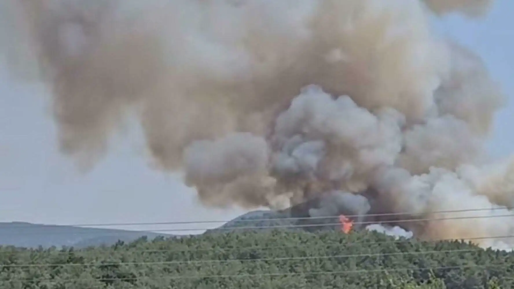 A large smoke cloud. A large smoke cloud.