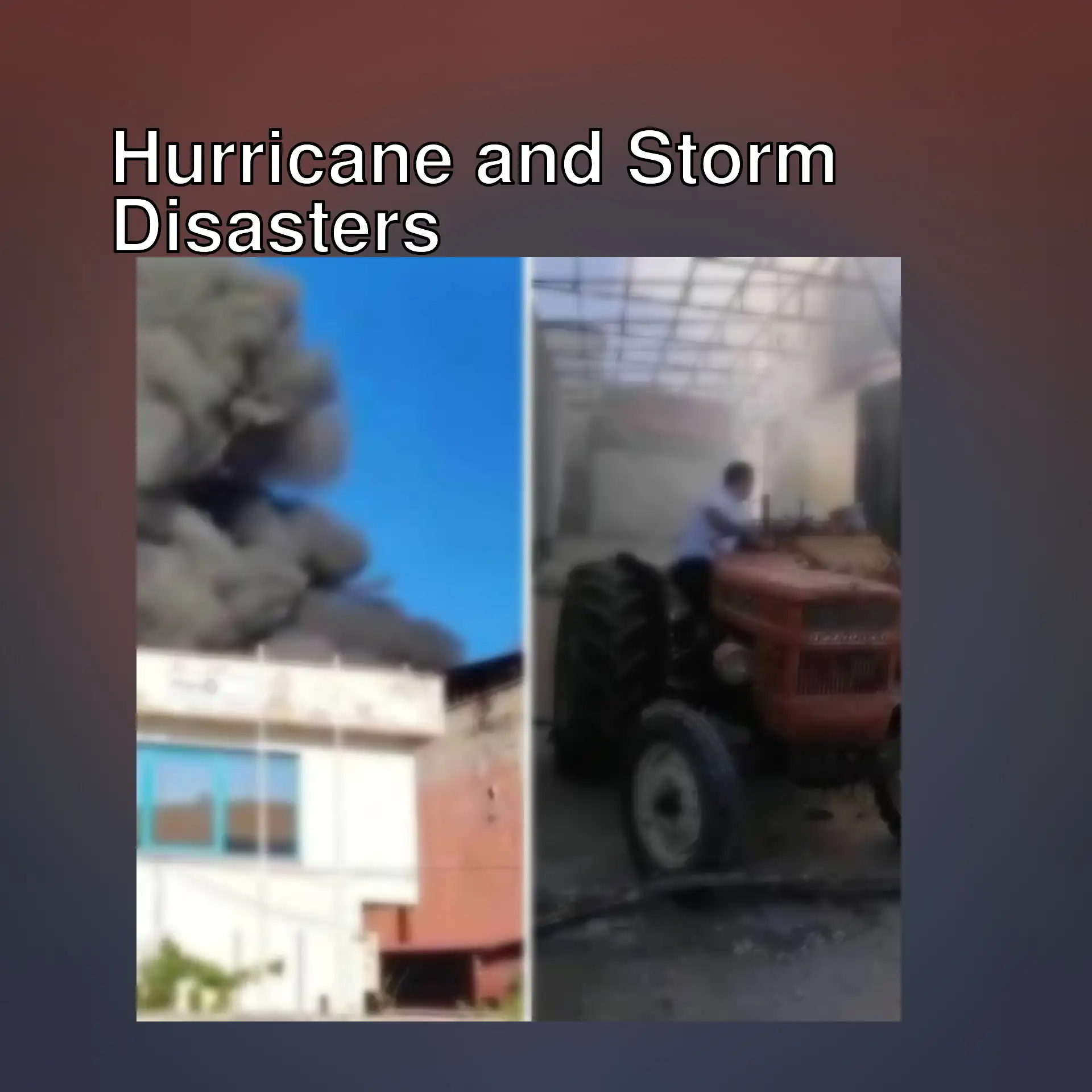 A tractor with smoke coming out of it. A tractor with smoke coming out of it.