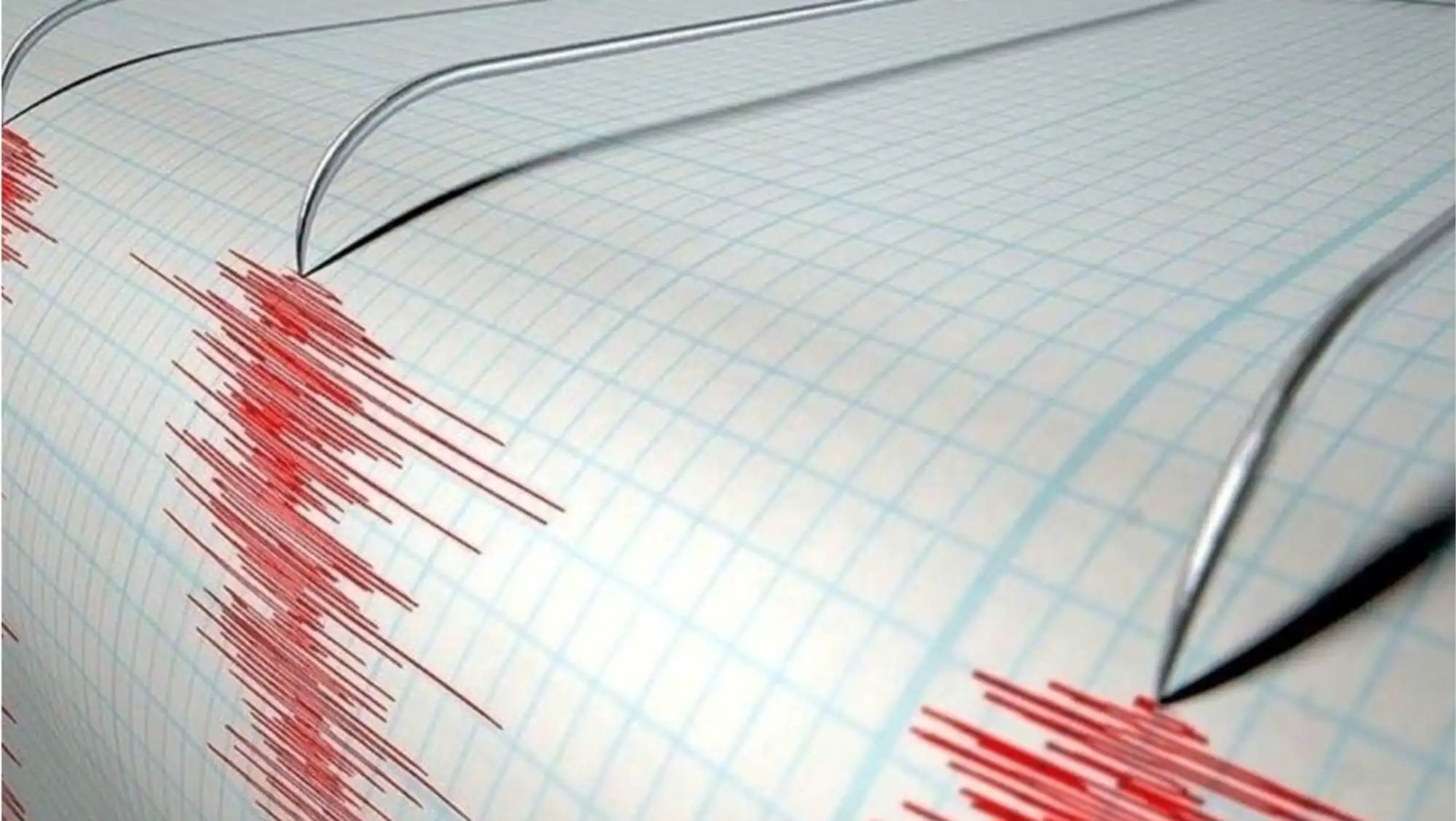 A seismogram with a needle A seismogram with a needle