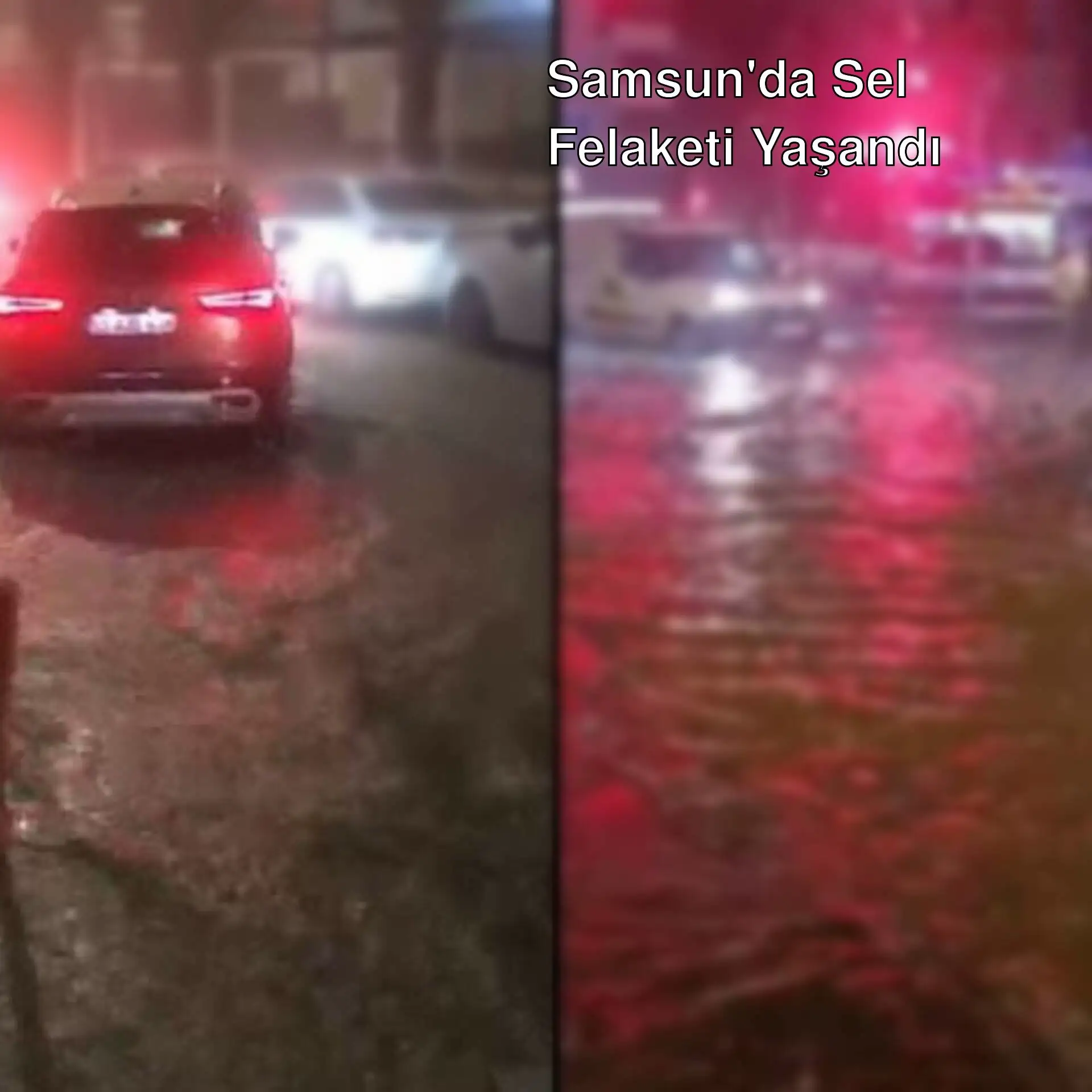 Samsun'da sel felaketi sonrası su birikintileri.