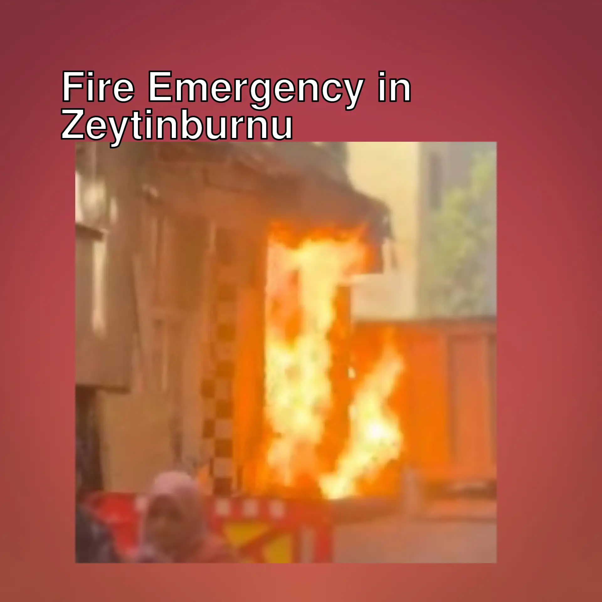 Fire in a building in Zeytinburnu.
