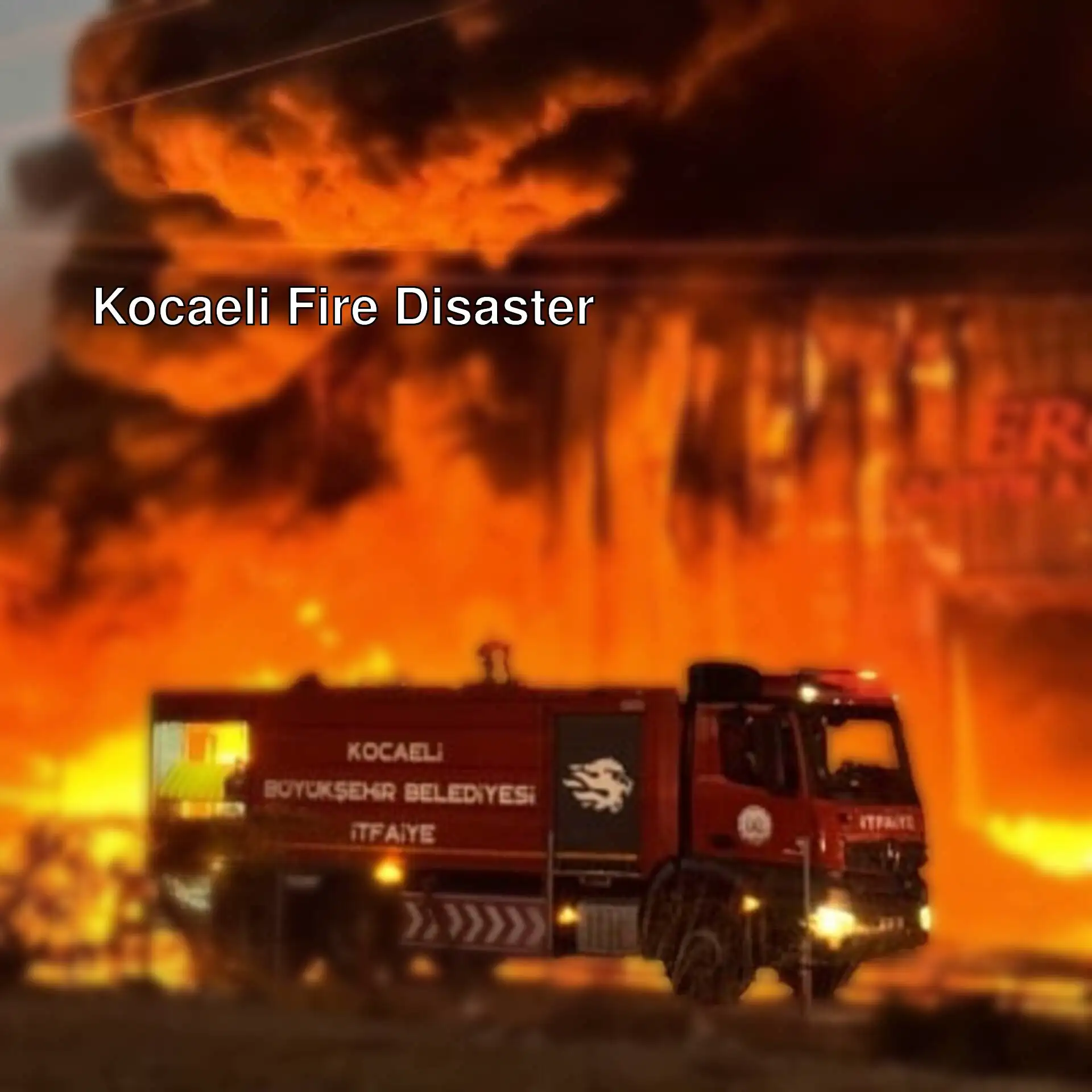 Fire in Kocaeli logistics warehouse Fire in Kocaeli logistics warehouse