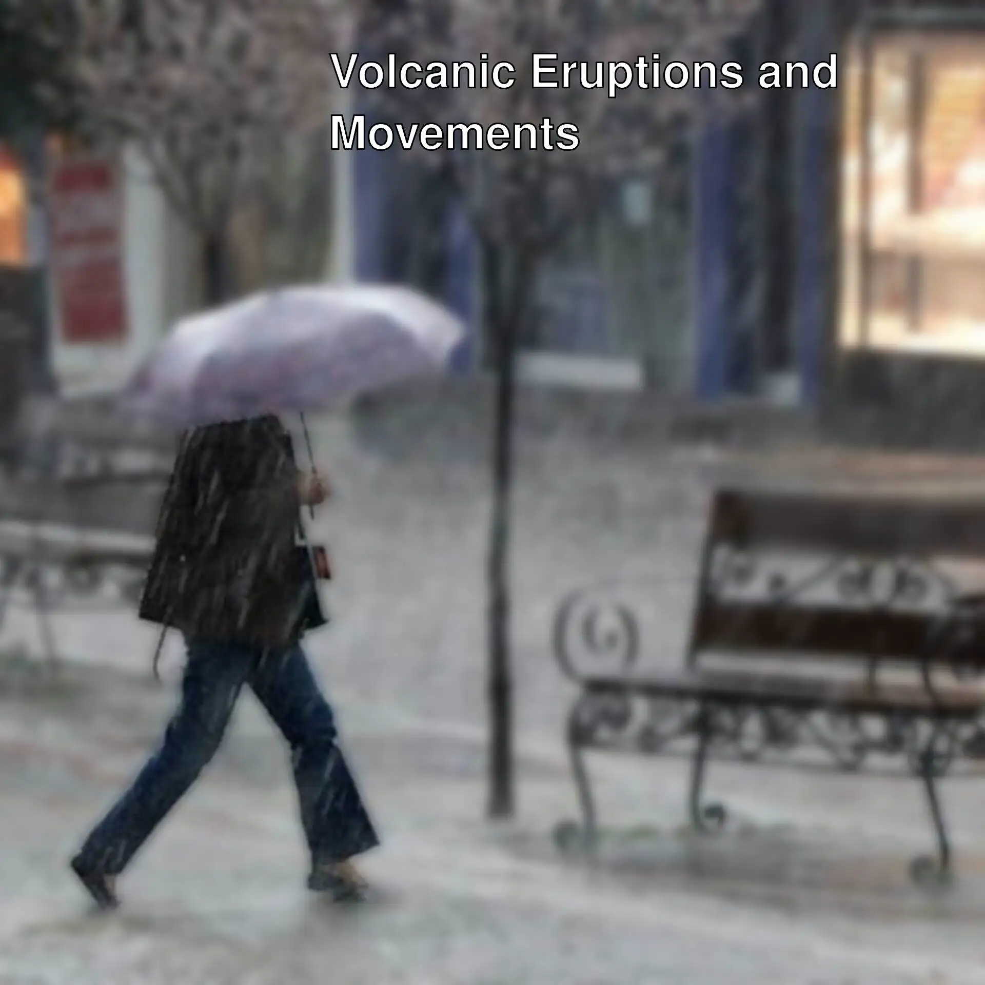 A person walking in the rain with an umbrella. A person walking in the rain with an umbrella.