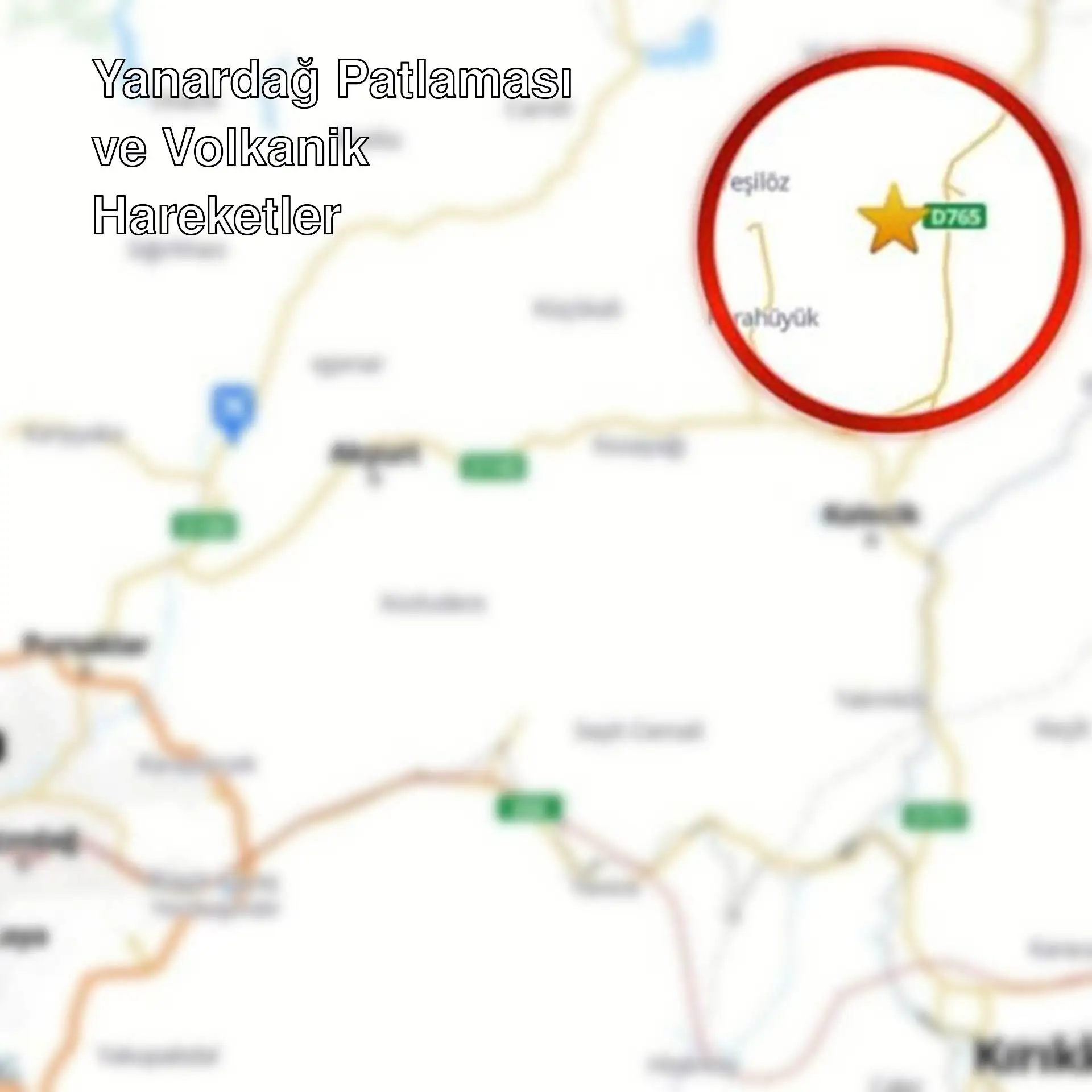 Ankara'da meydana gelen deprem haritası.