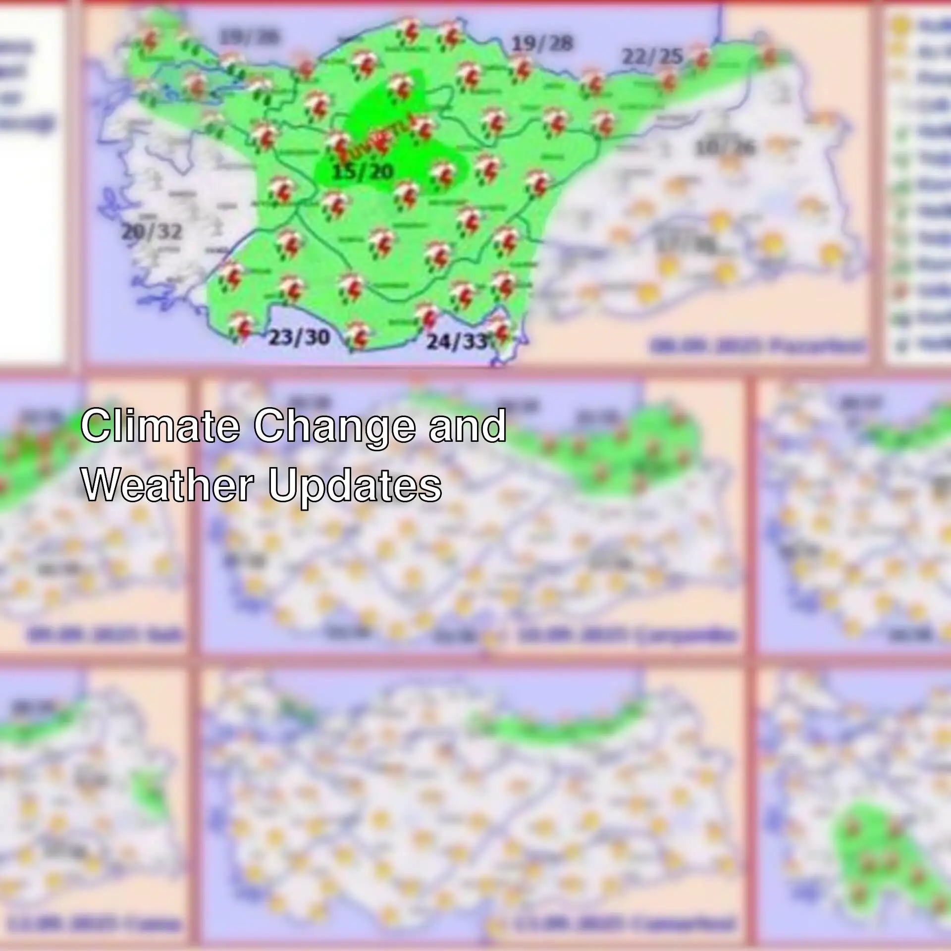 A map related to climate change and weather.