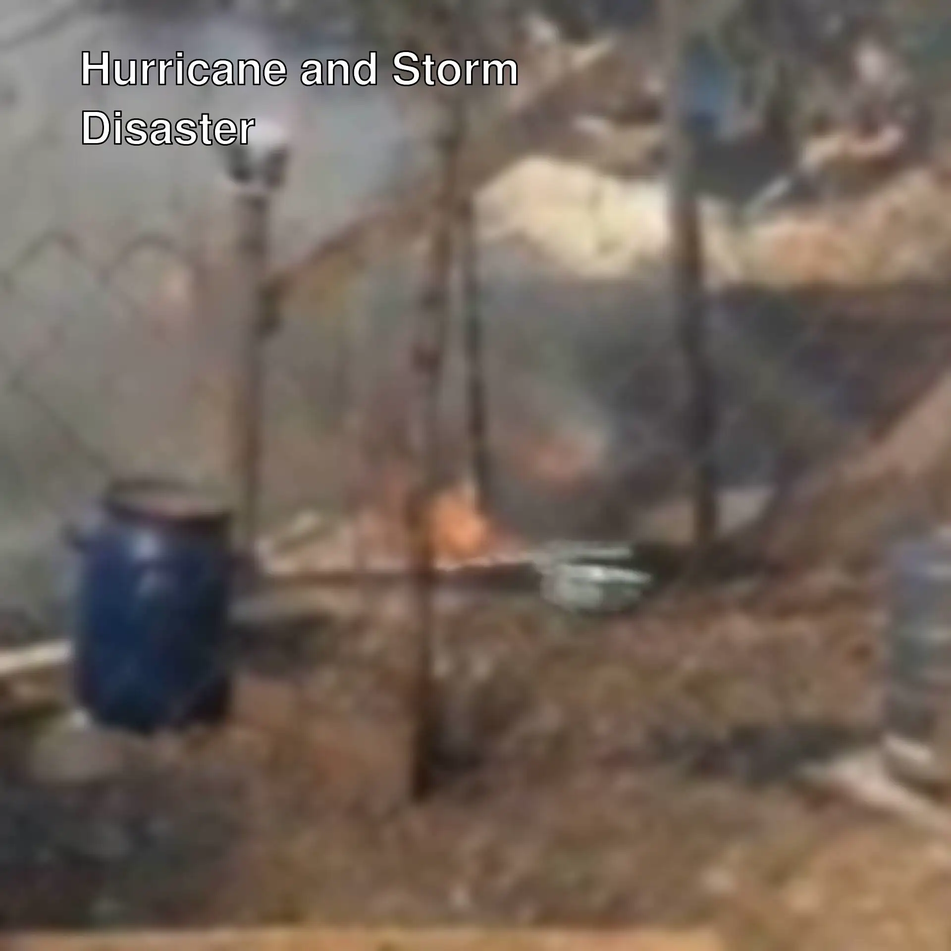 Pigeon coop damaged by fire.