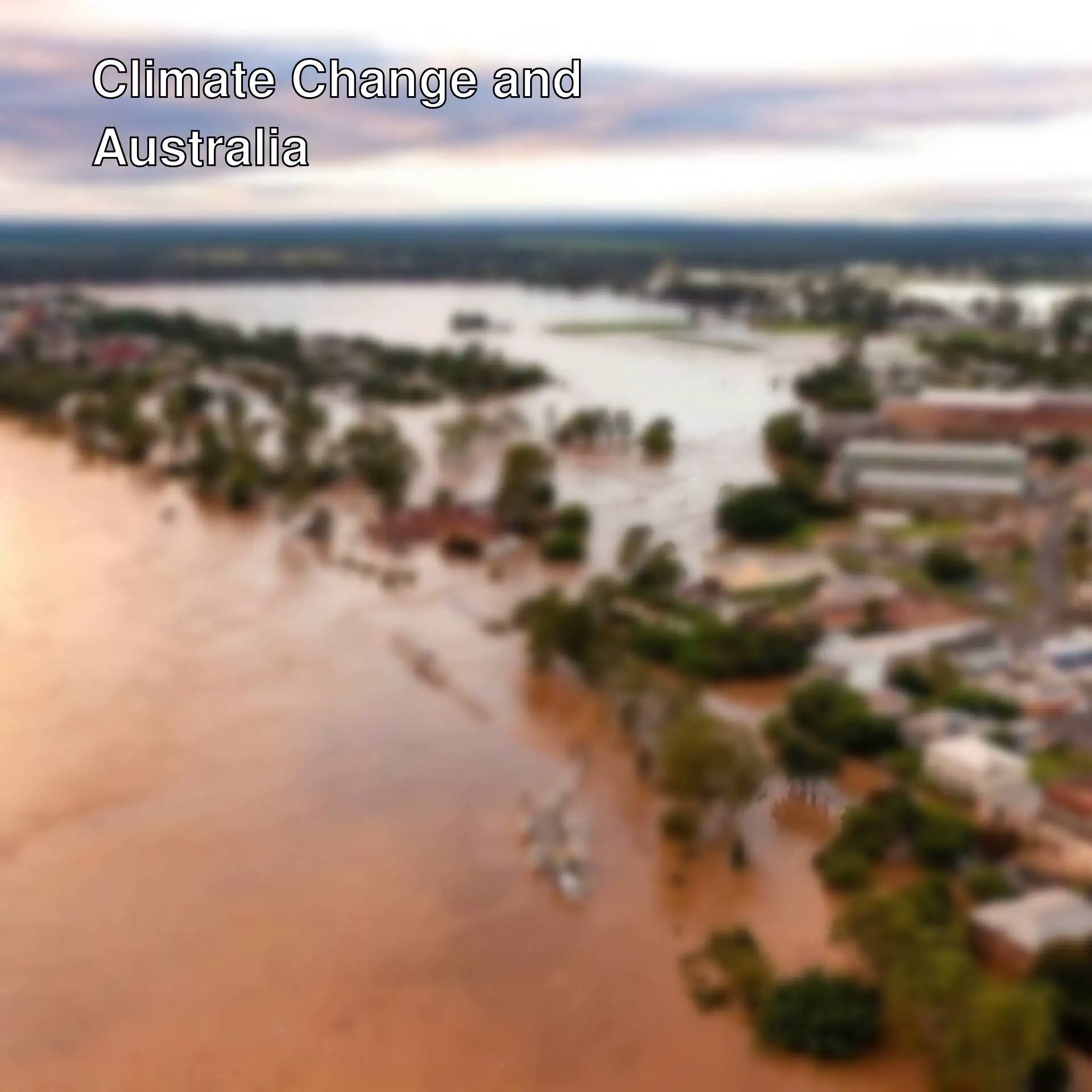 A flooded city view.