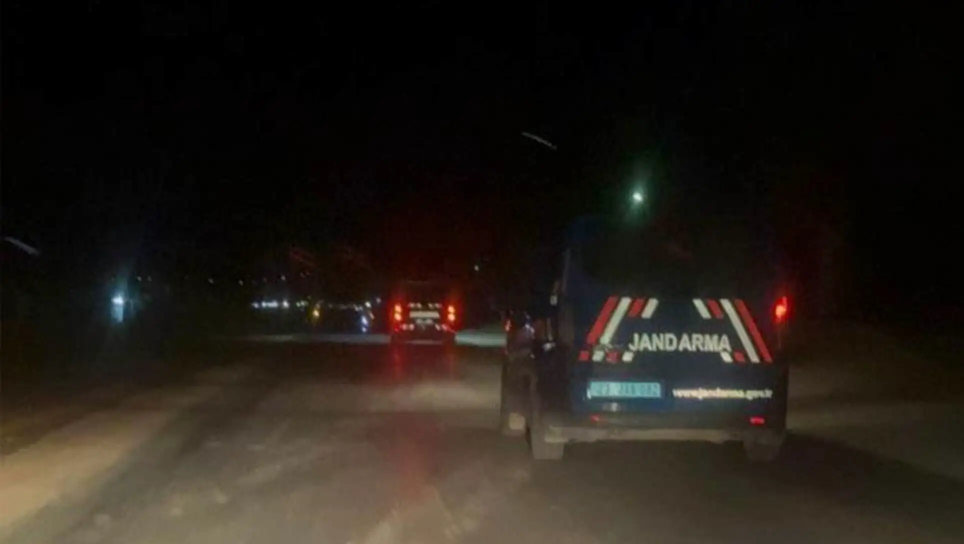 A night scene in Elazig after the explosion sounds were heard.