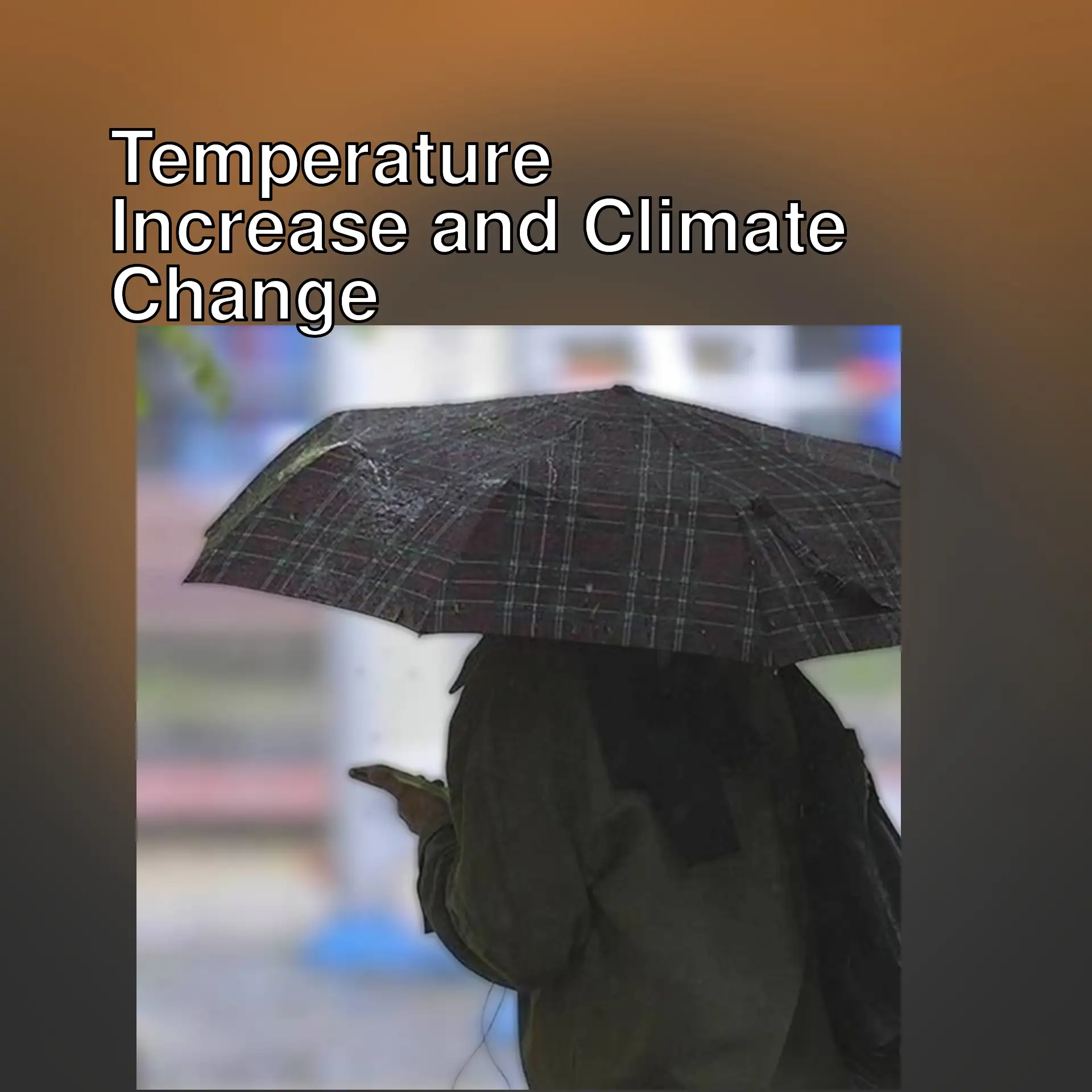 A person holding an umbrella walking.
