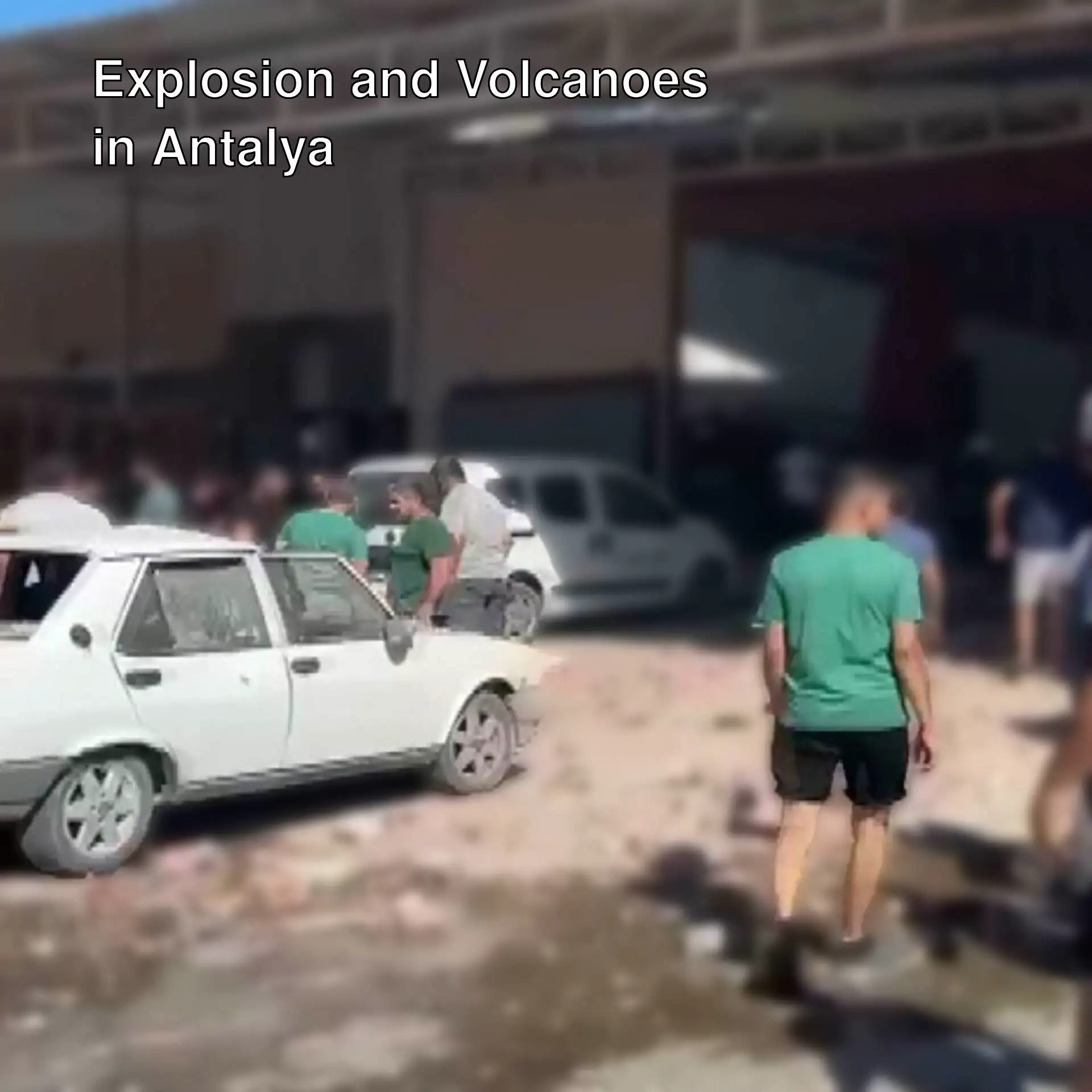 A group of people after the explosion in Antalya. A group of people after the explosion in Antalya.