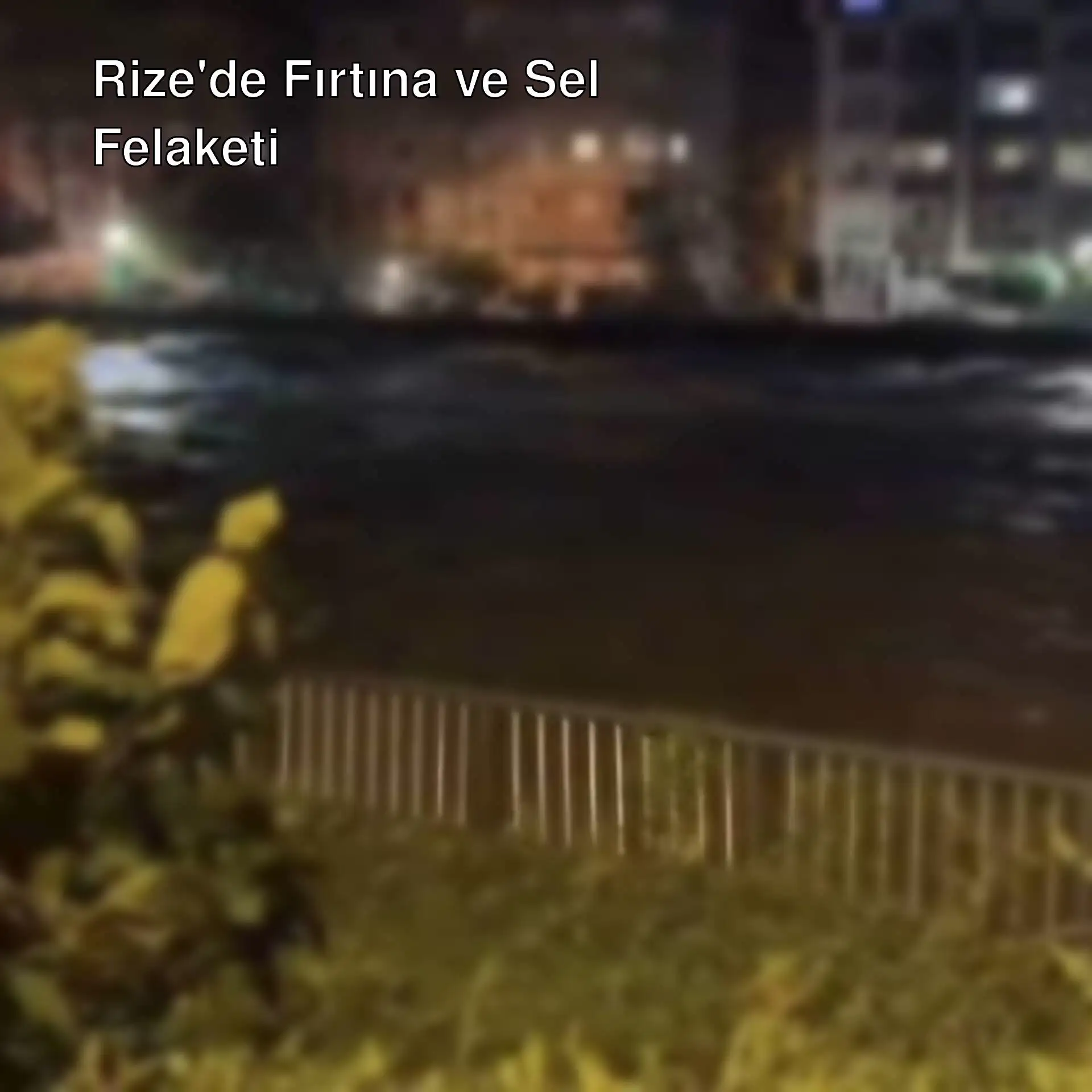 Rize'de sel felaketi sonrası bir görüntü.
