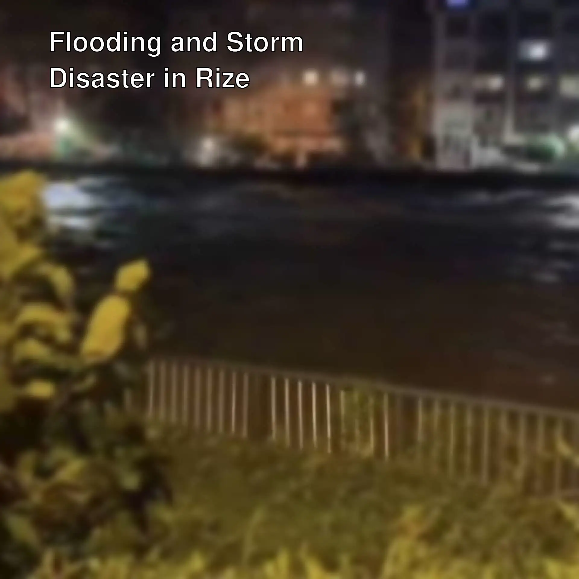 A view after the flood disaster in Rize.