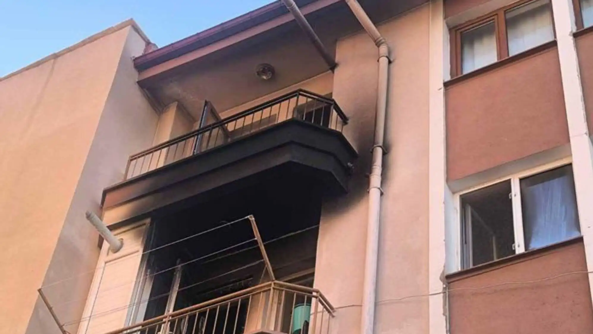 An apartment building.