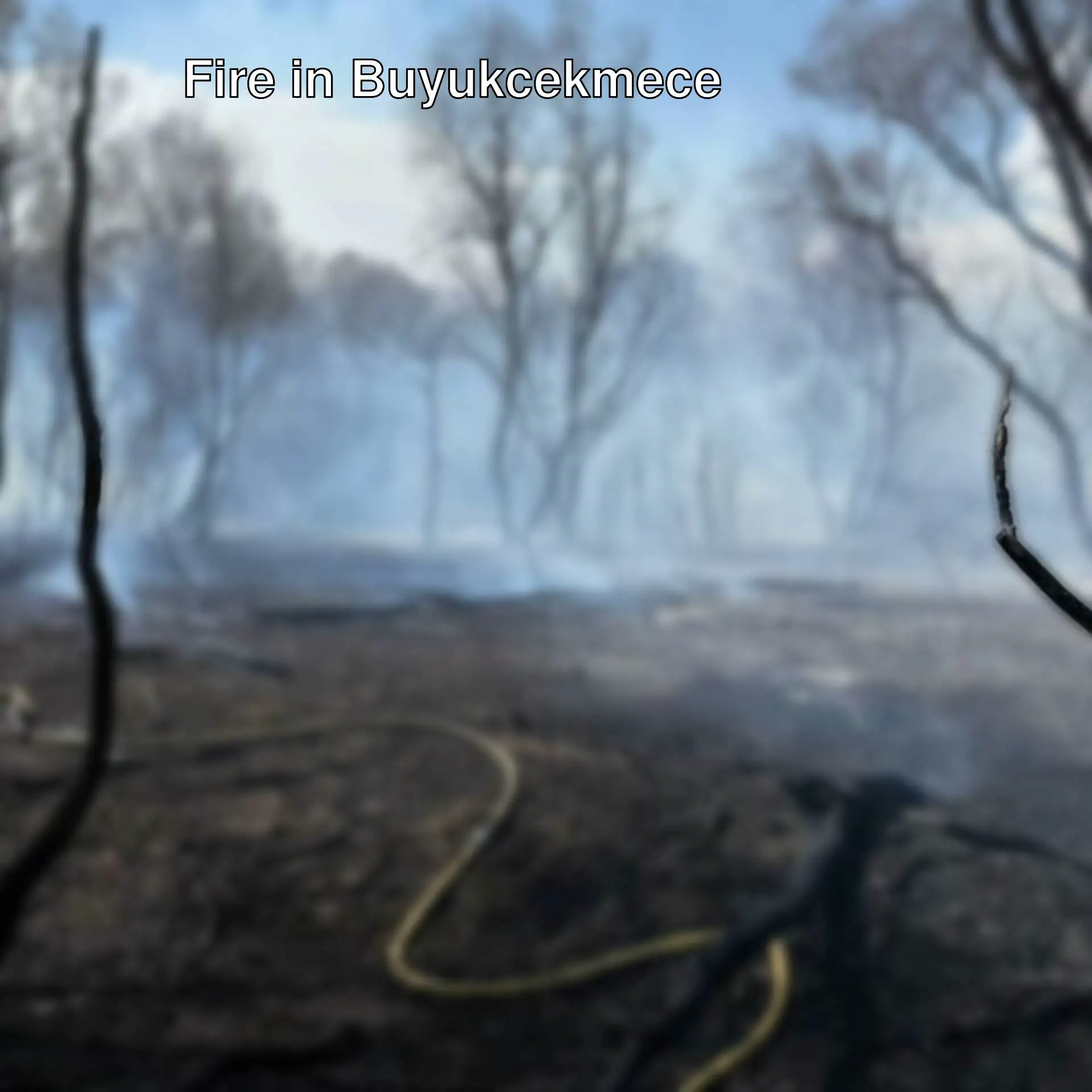 Fire area in Buyukcekmece.