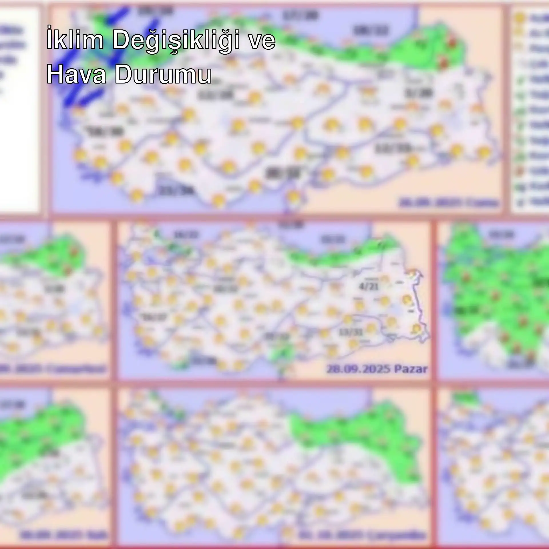 Türkiye hava durumu haritası