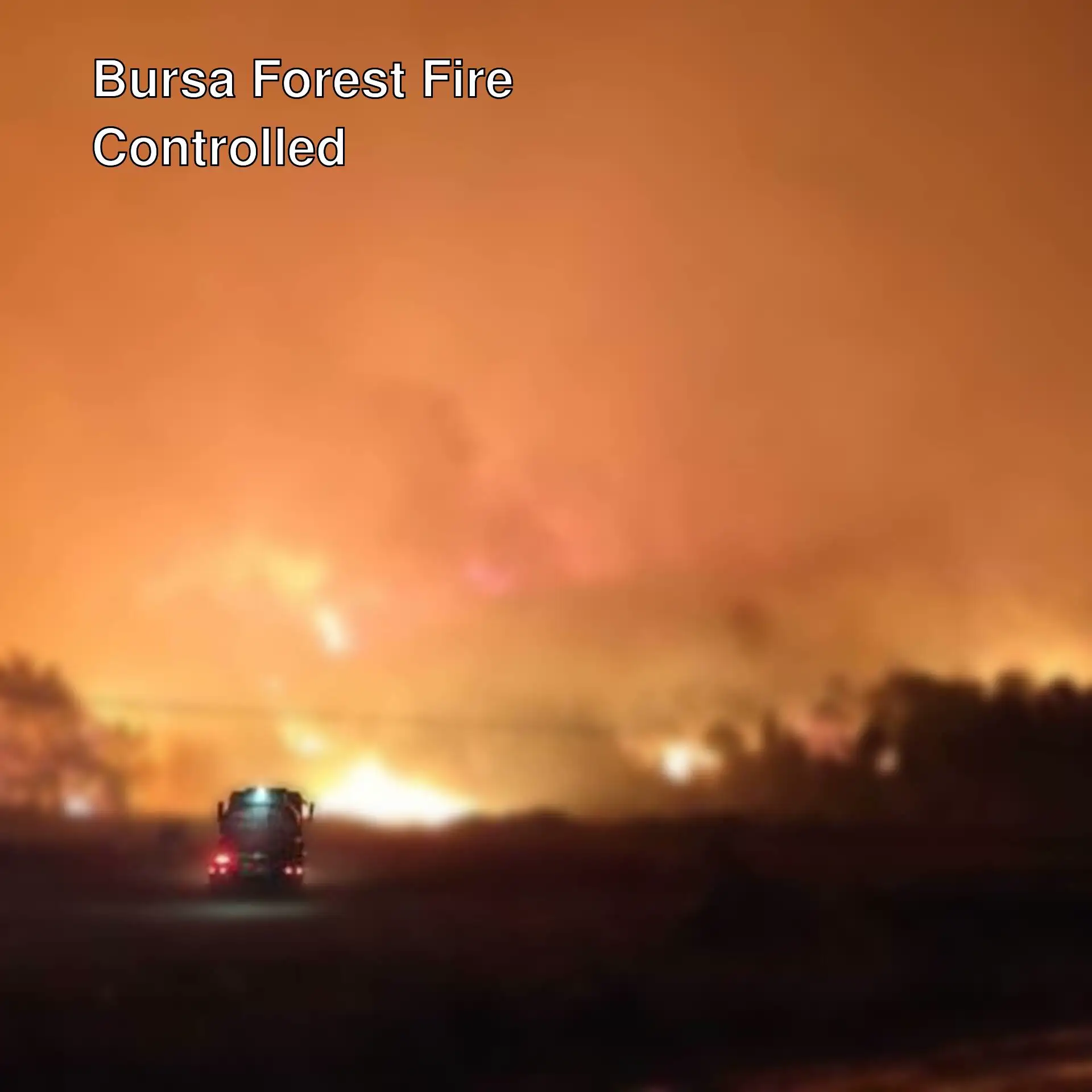 The forest fire in Bursa has been brought under control.