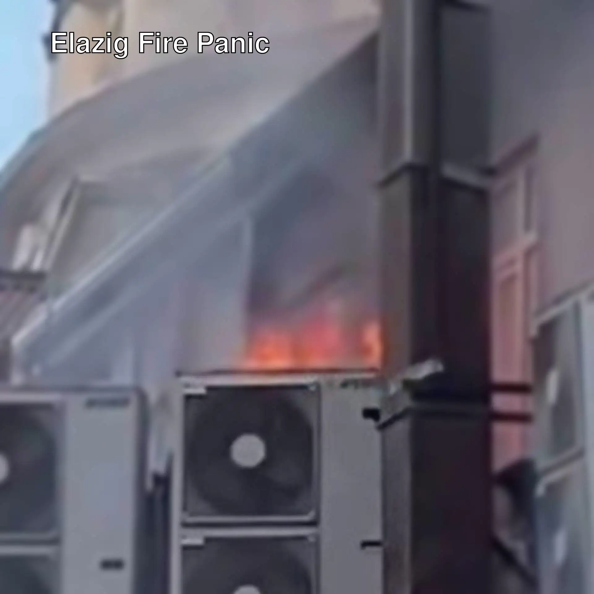 A fire on a building A fire on a building