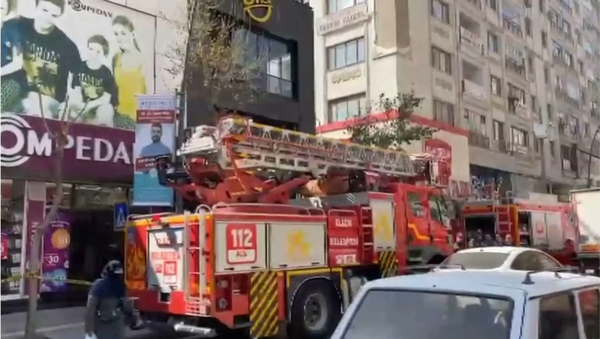 Fire truck on the street Fire truck on the street