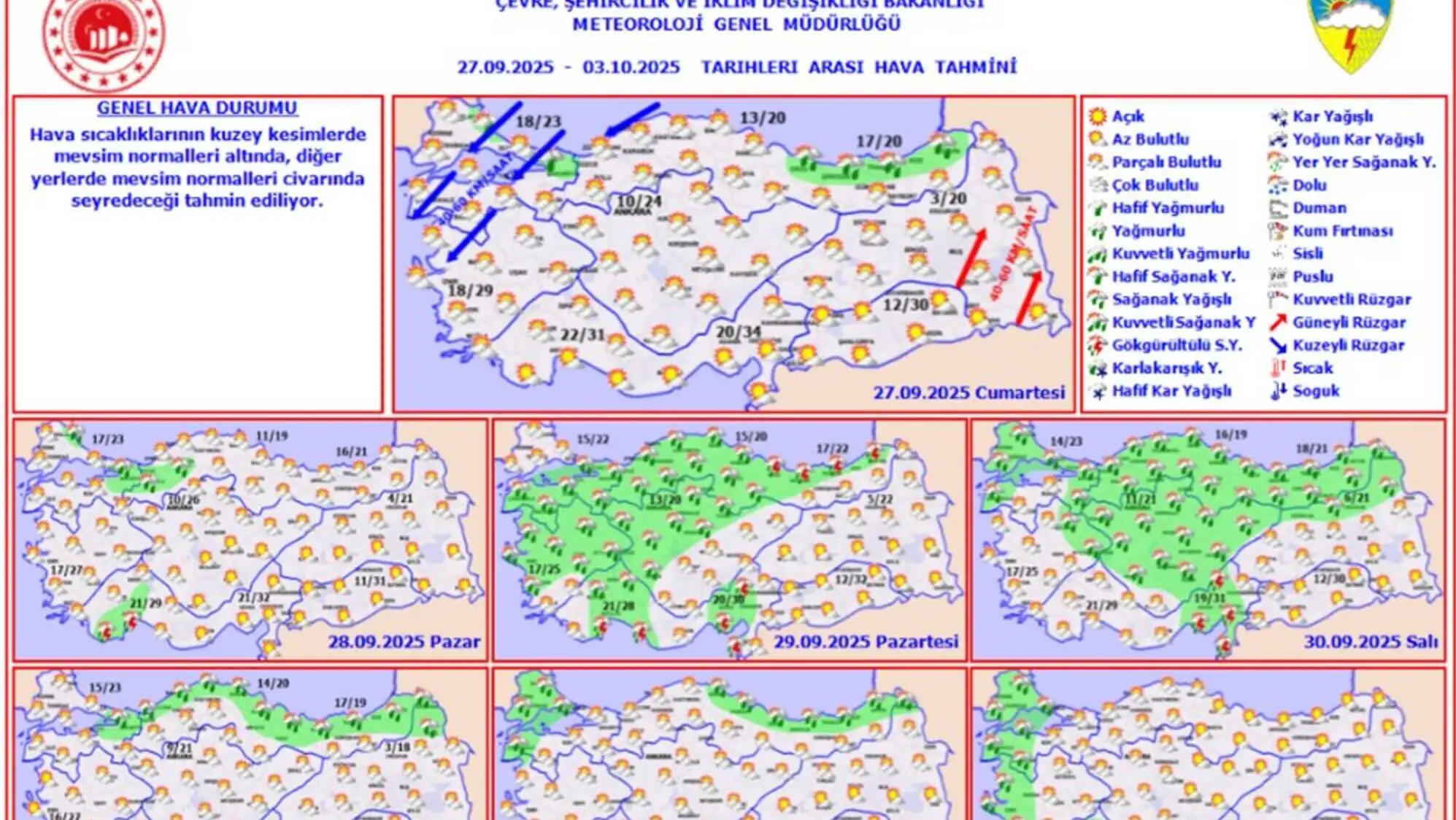 Weather forecast map.