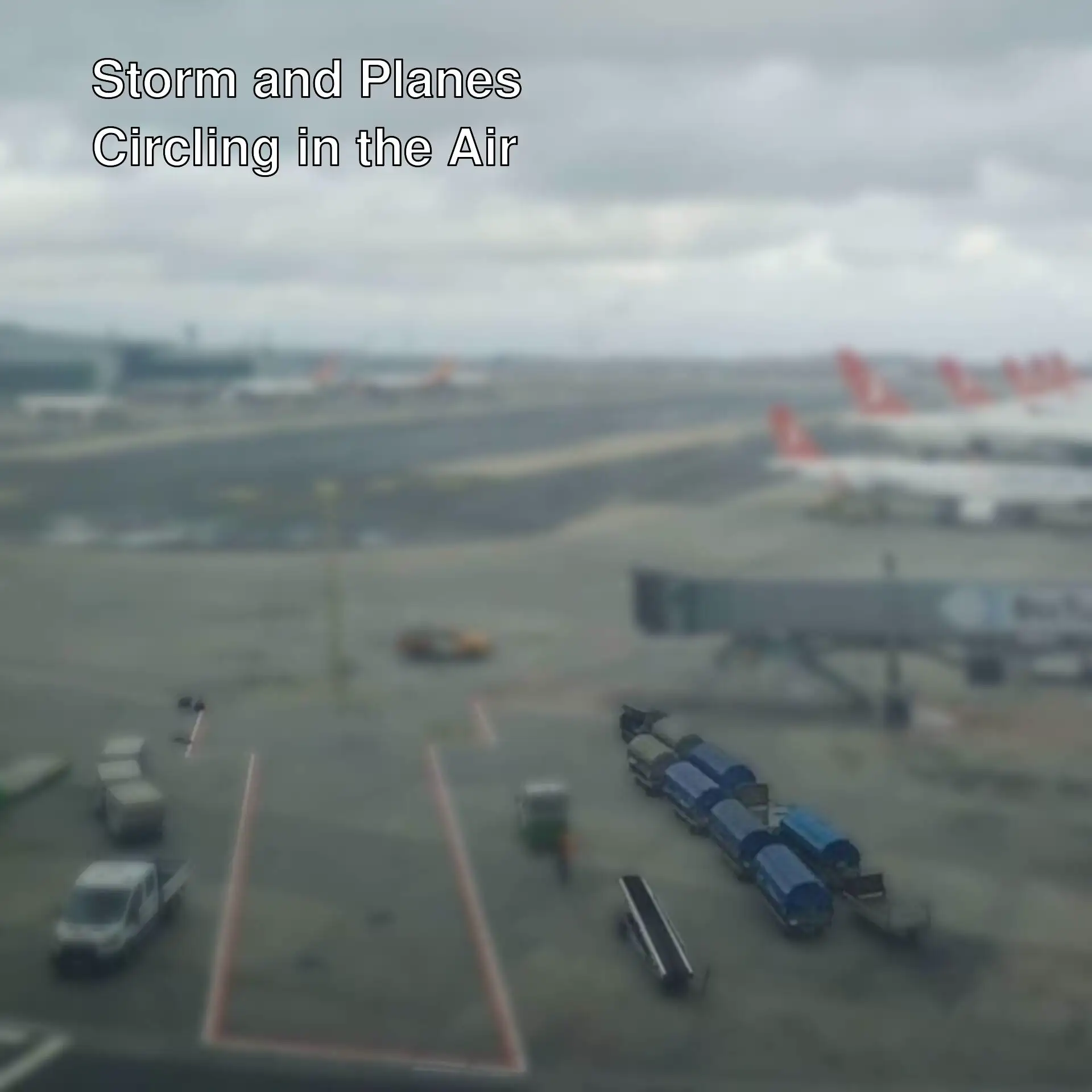 Planes circling in the air due to storm in Istanbul.