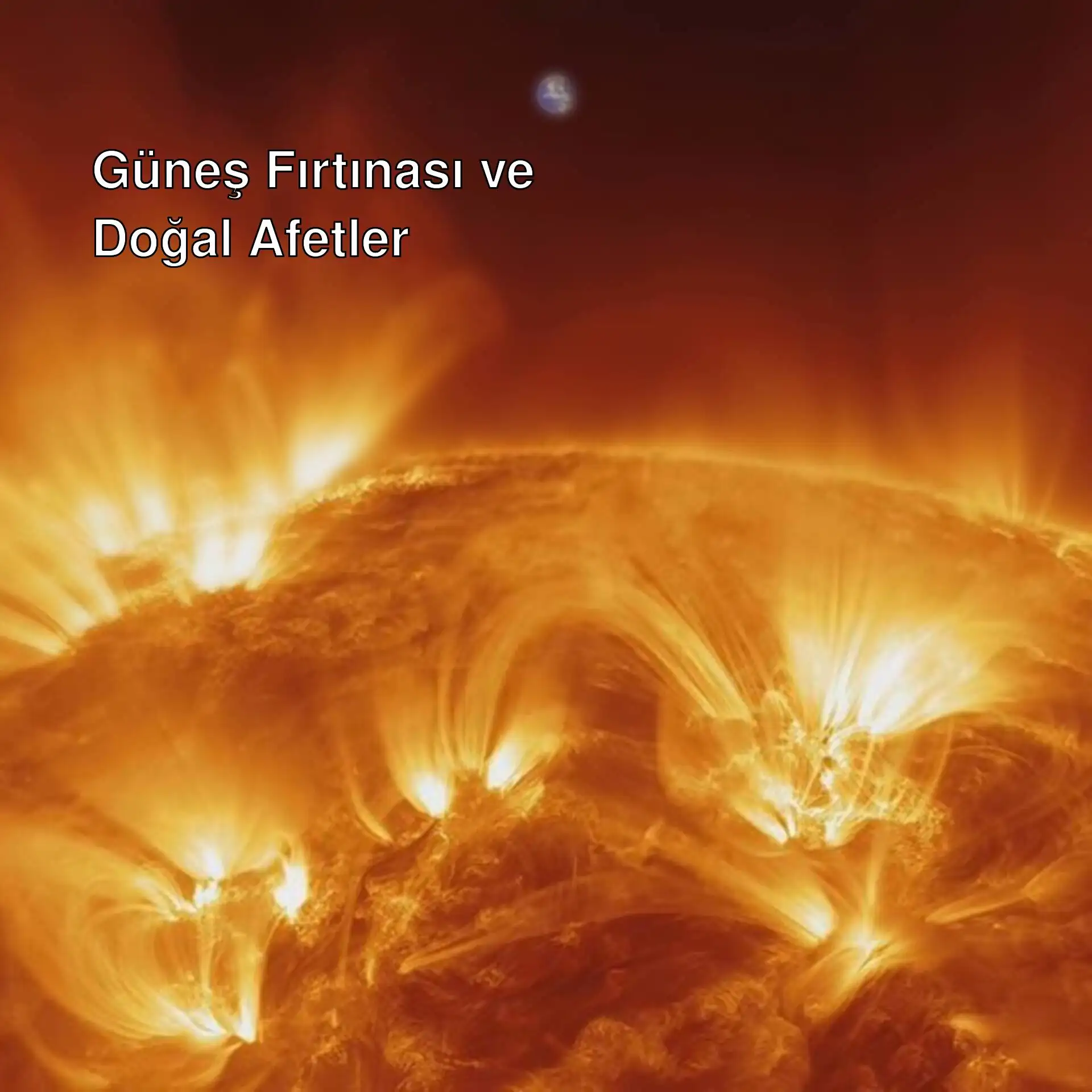 Güneş fırtınası nedeniyle oluşan auroralar.