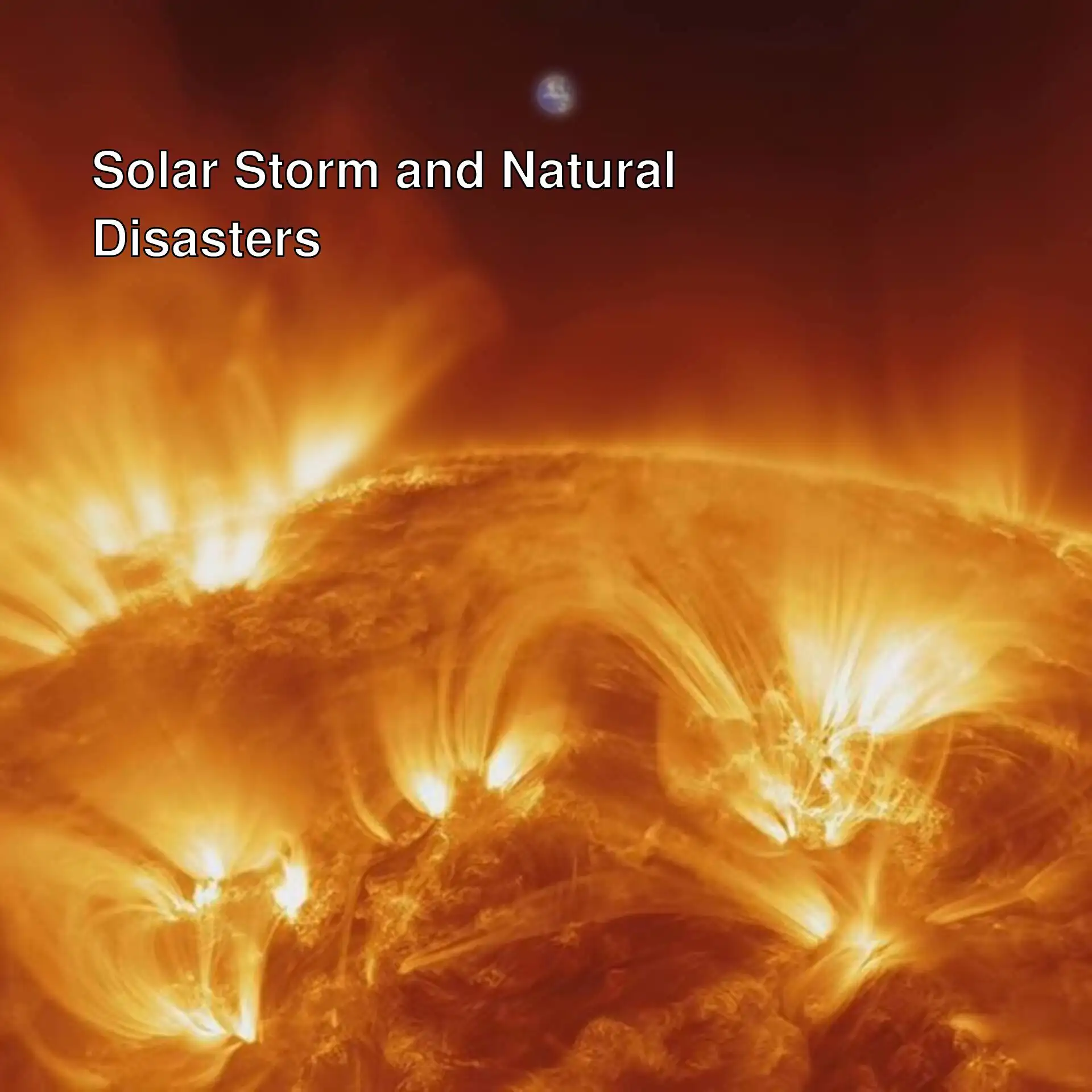 Auroras caused by solar storms.