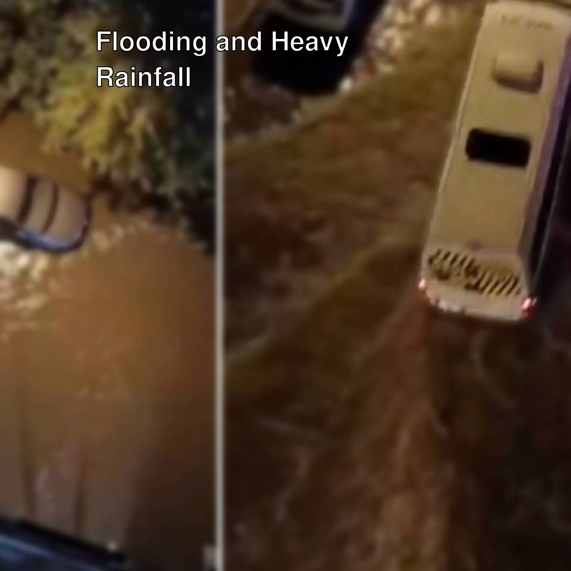 Flooding in Istanbul due to heavy rainfall.