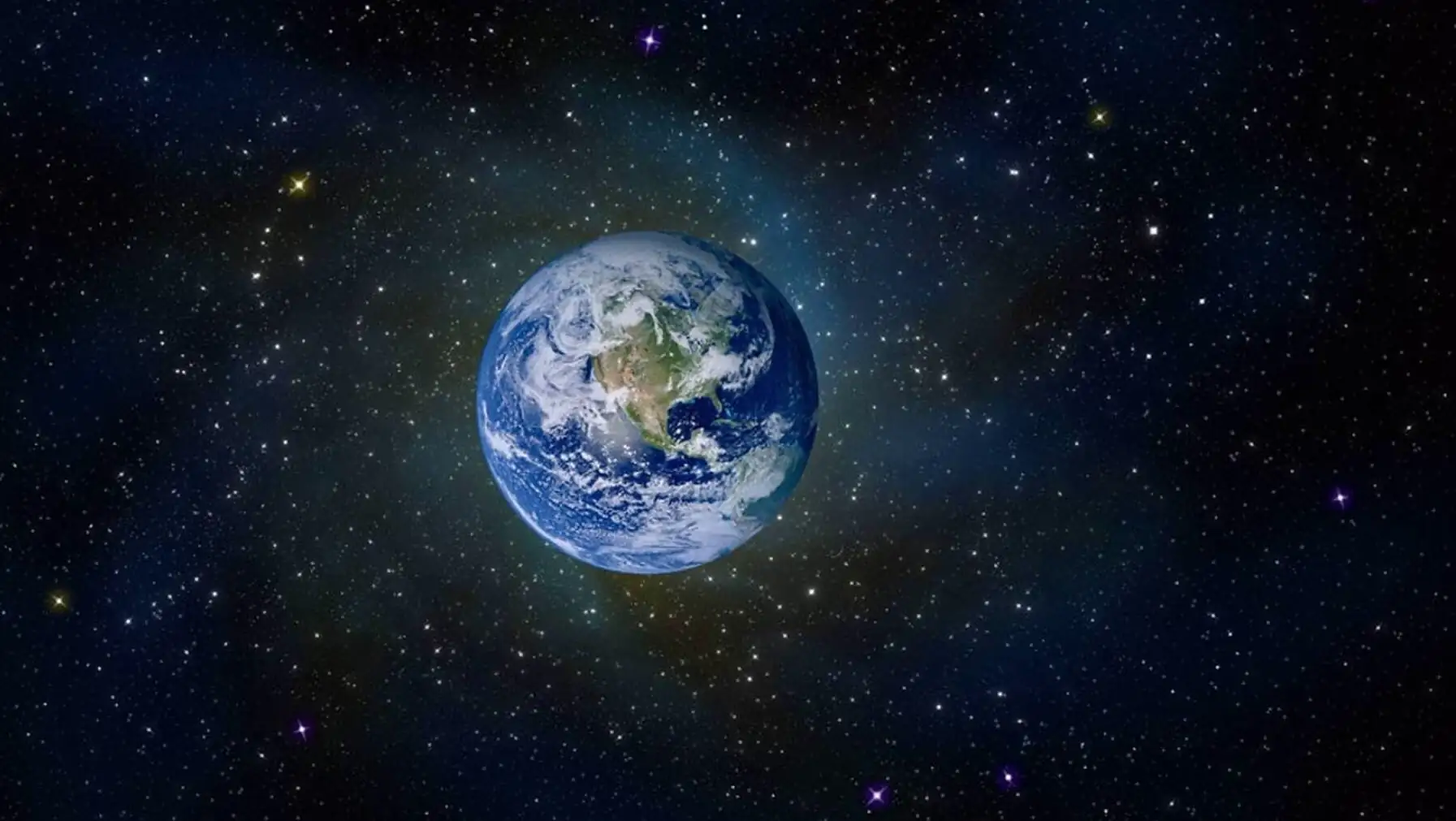 A planet in space with stars.