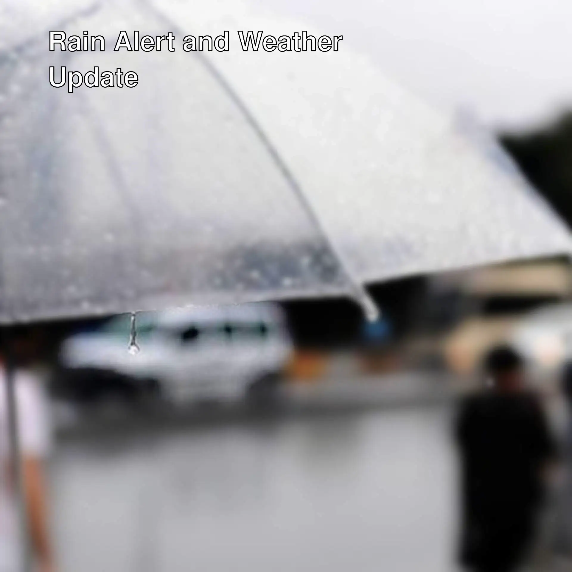 A woman walking with an umbrella for rain alert.