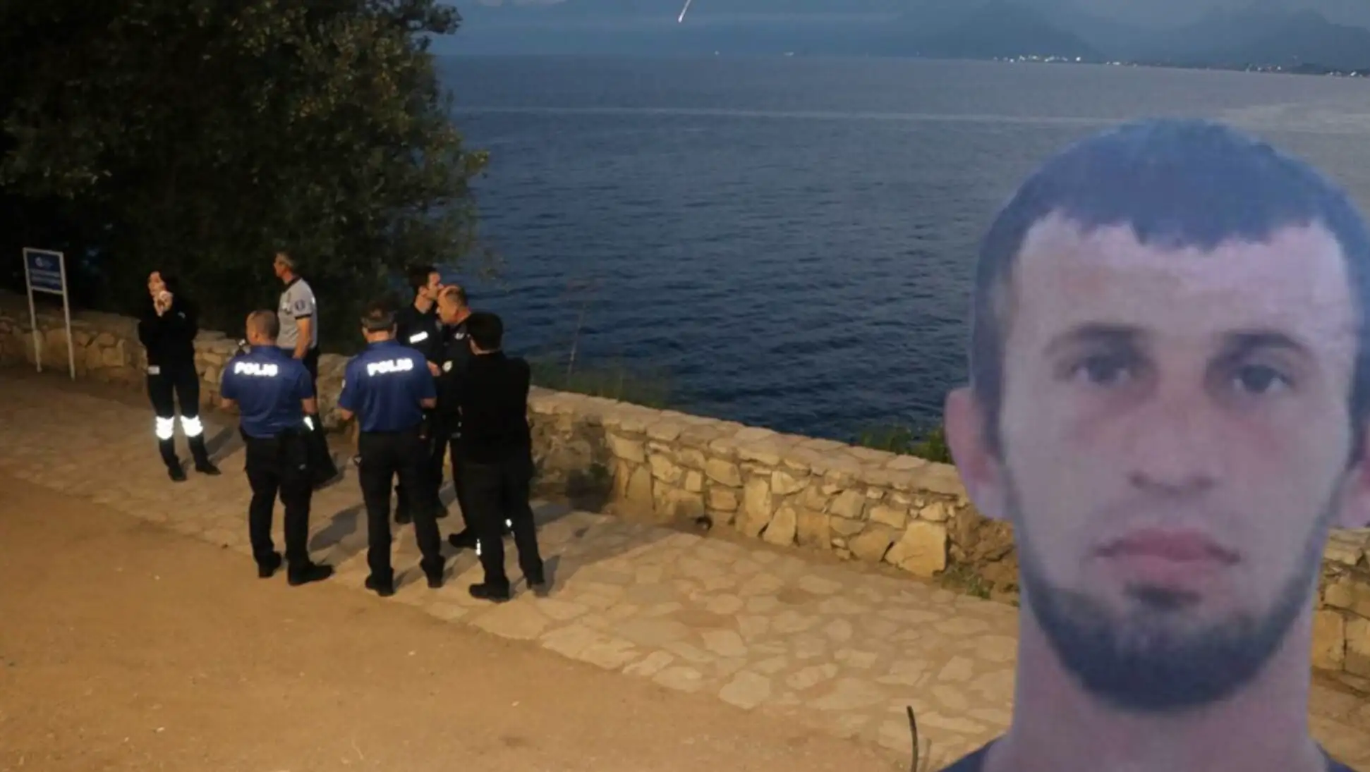 Falezlerde kurtarma çalışmaları sırasında çekilen bir görüntü.