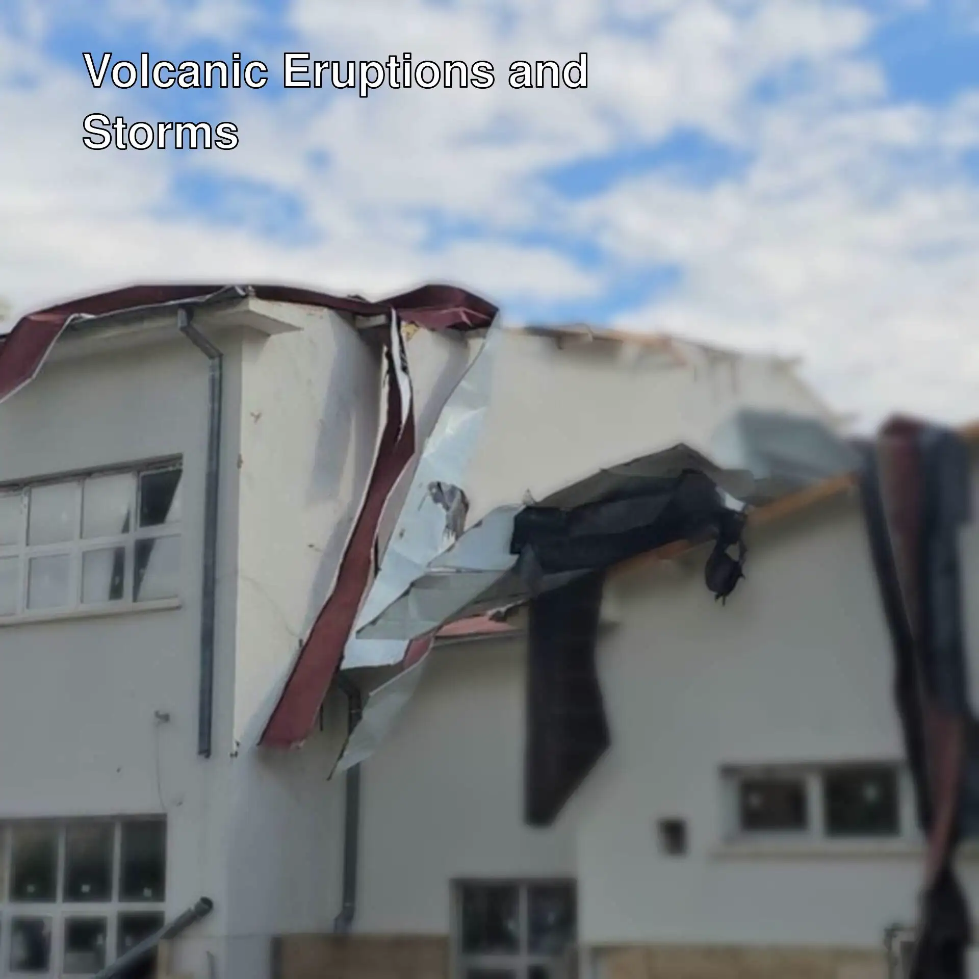 A building damaged by the storm in Adana. A building damaged by the storm in Adana.