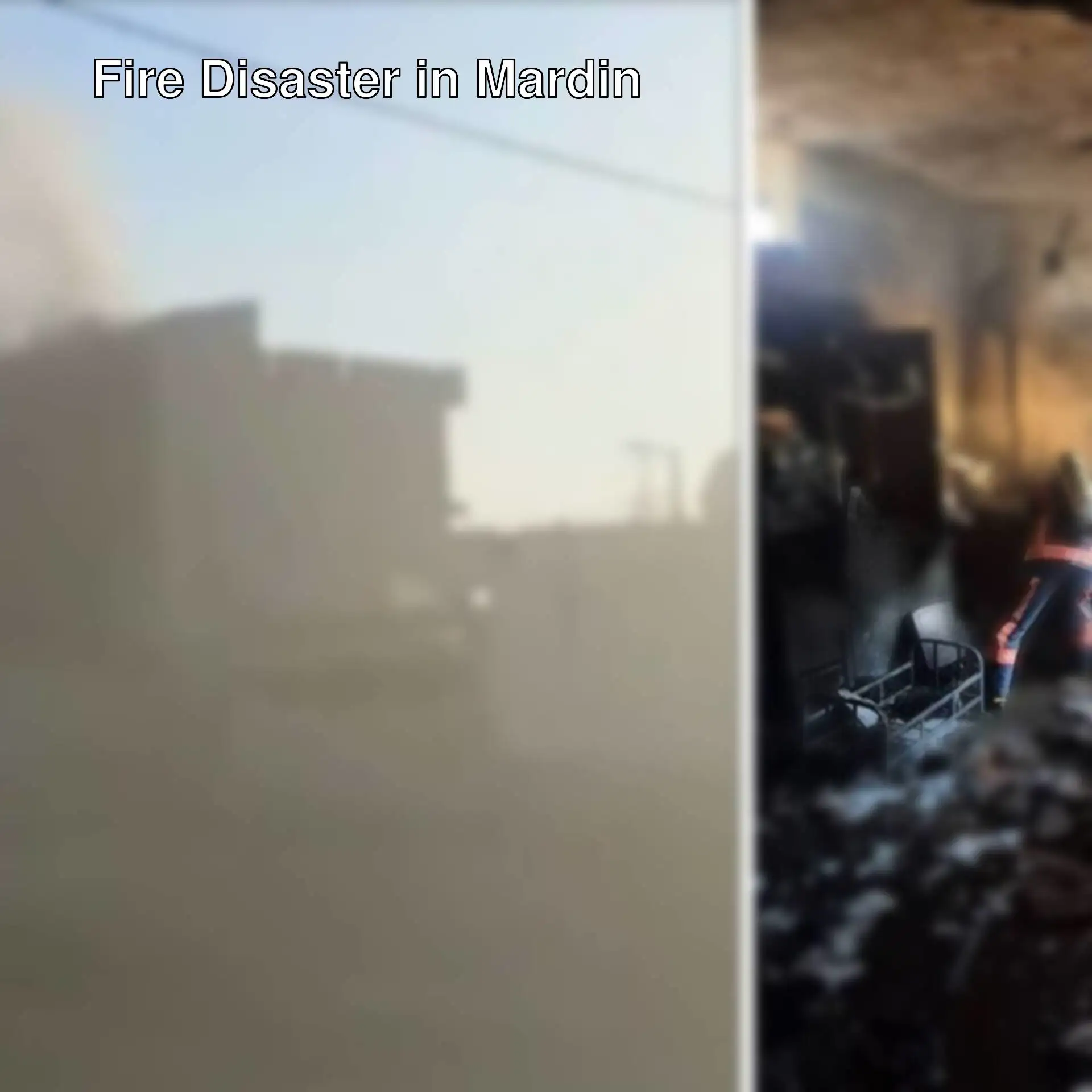 A firefighter in a room with a fire extinguisher. A firefighter in a room with a fire extinguisher.