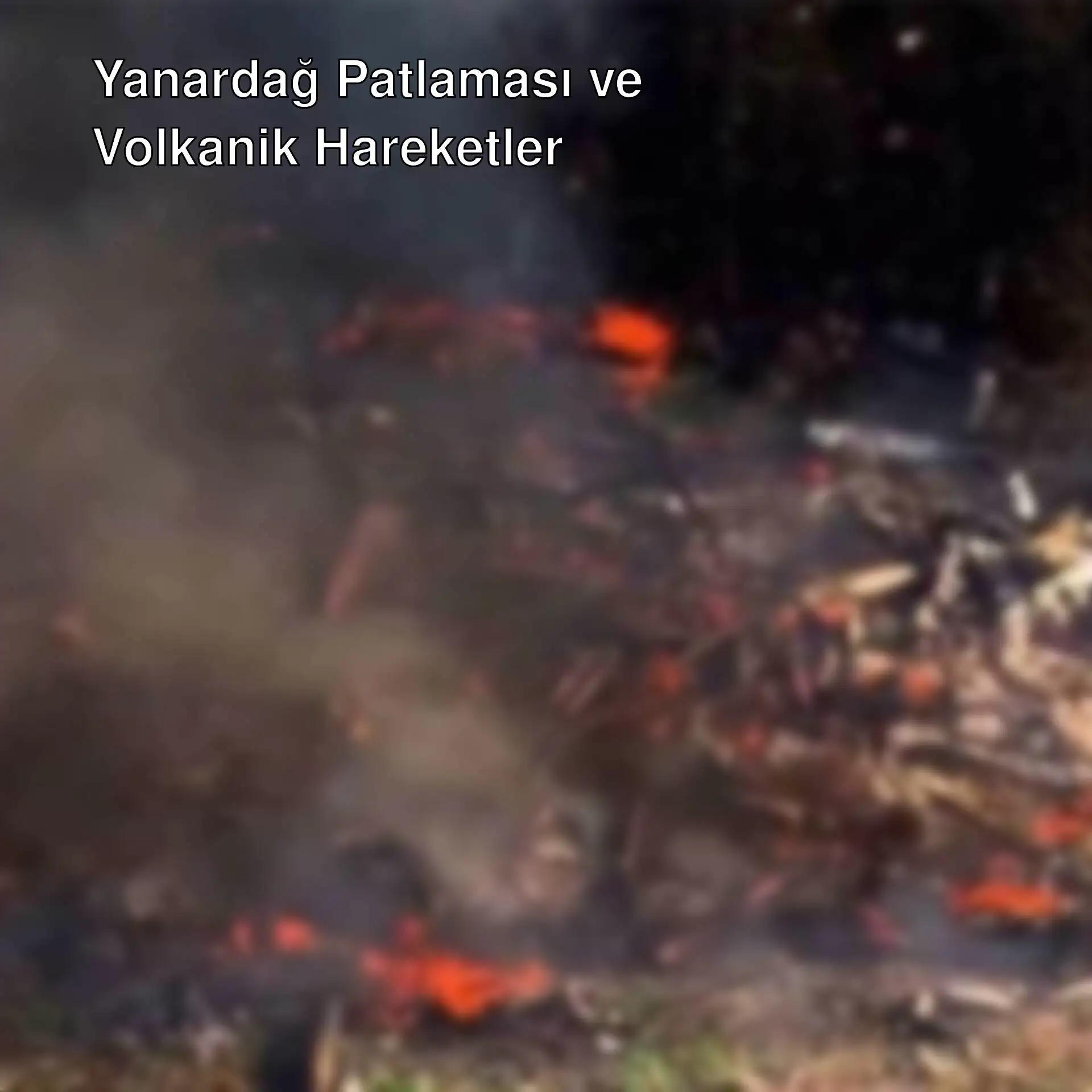 A pile of fire with smoke