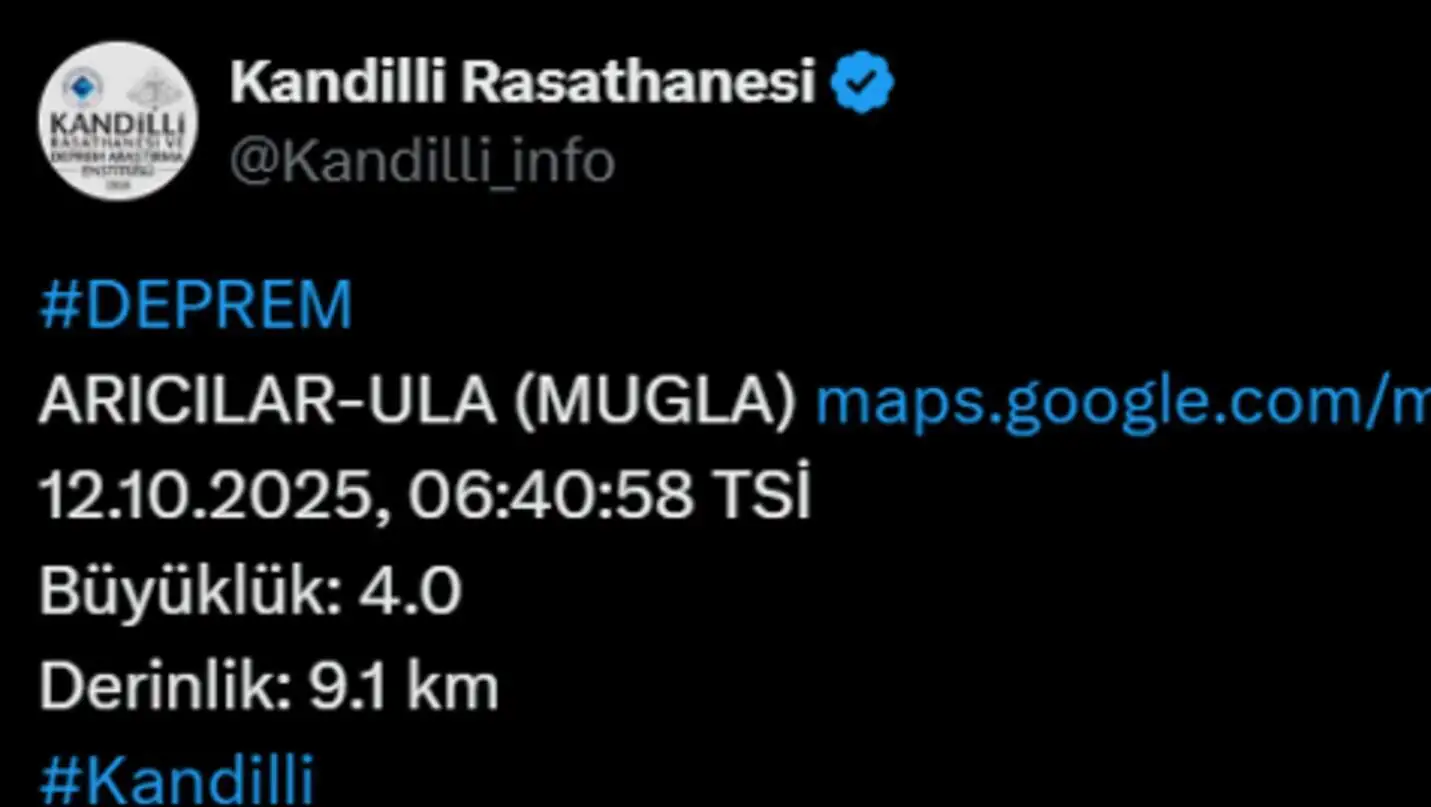 Depremin kaydedildiği bir seismogram.