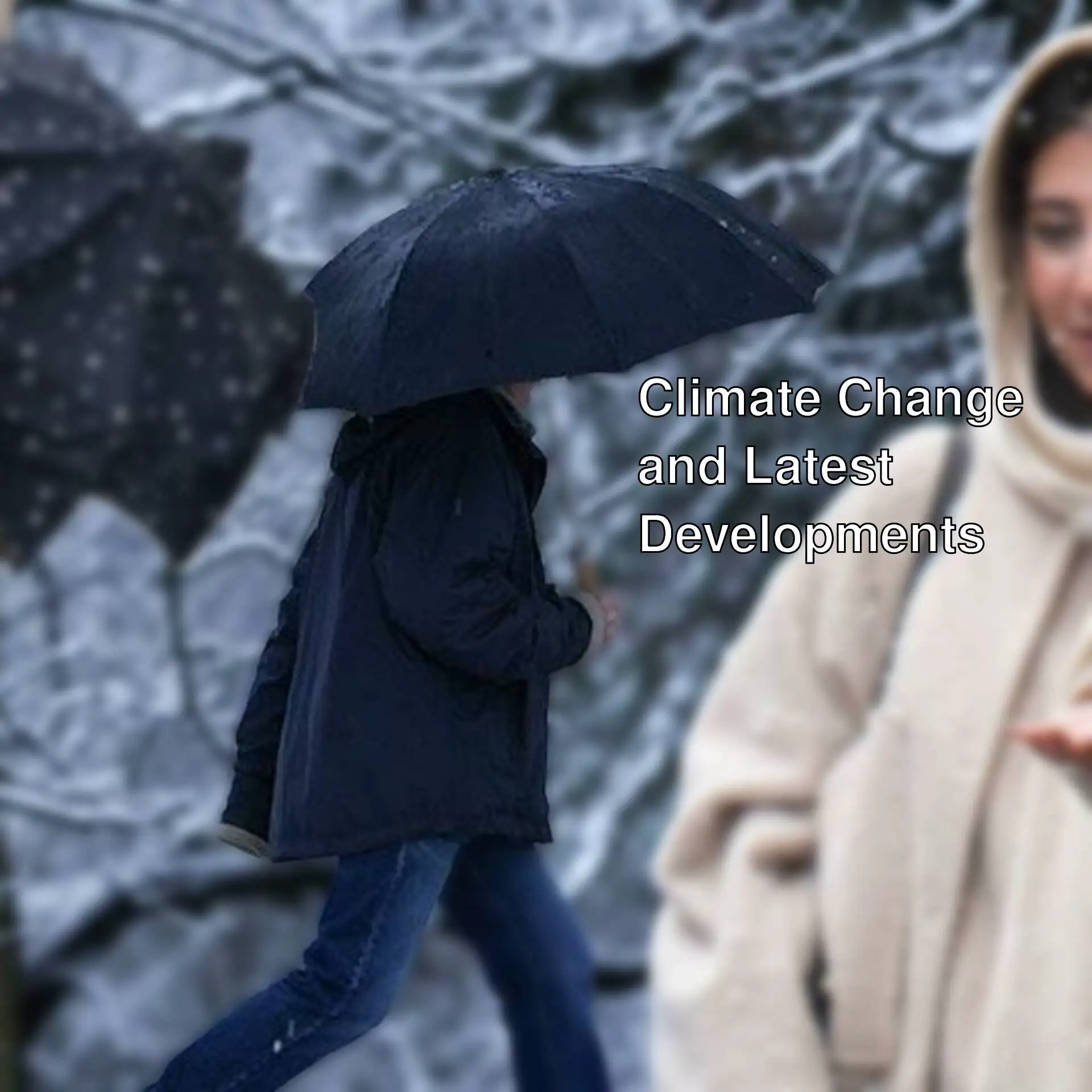 Two women walking in the snow. Two women walking in the snow.