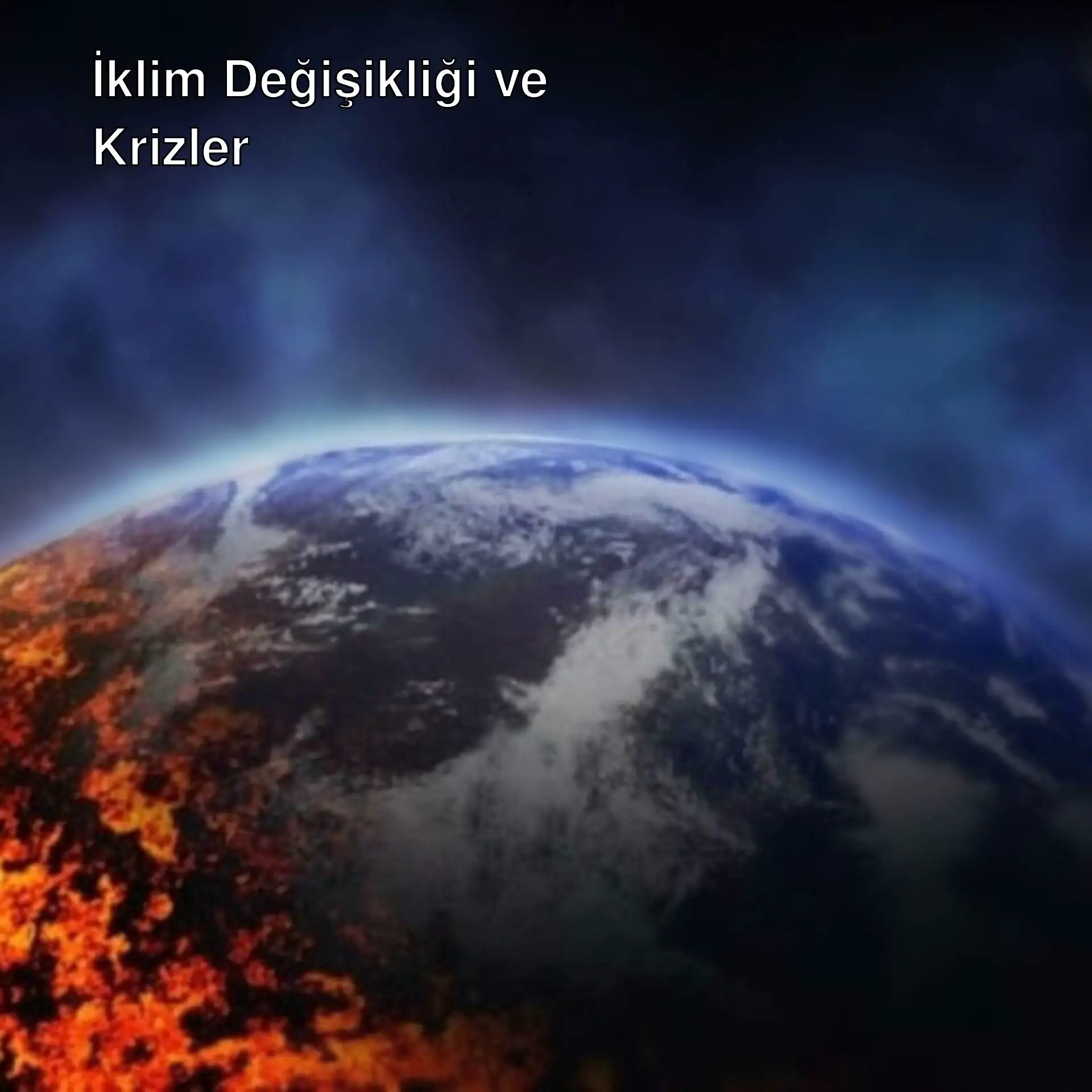 Dünya gezegeni, lav ve bulutlarla. Dünya gezegeni, lav ve bulutlarla.