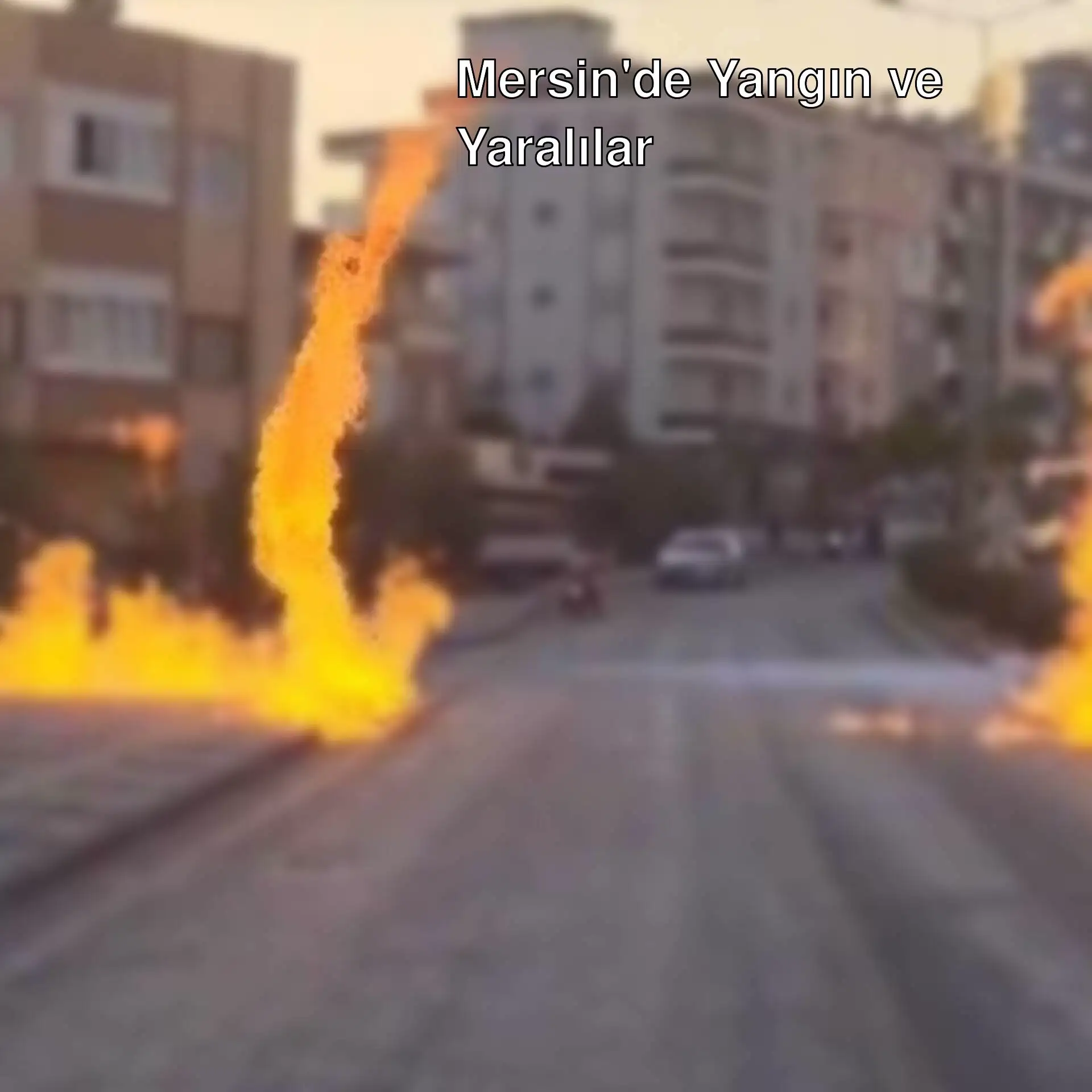 Mersin'de doğal gaz hattında yangın Mersin'de doğal gaz hattında yangın