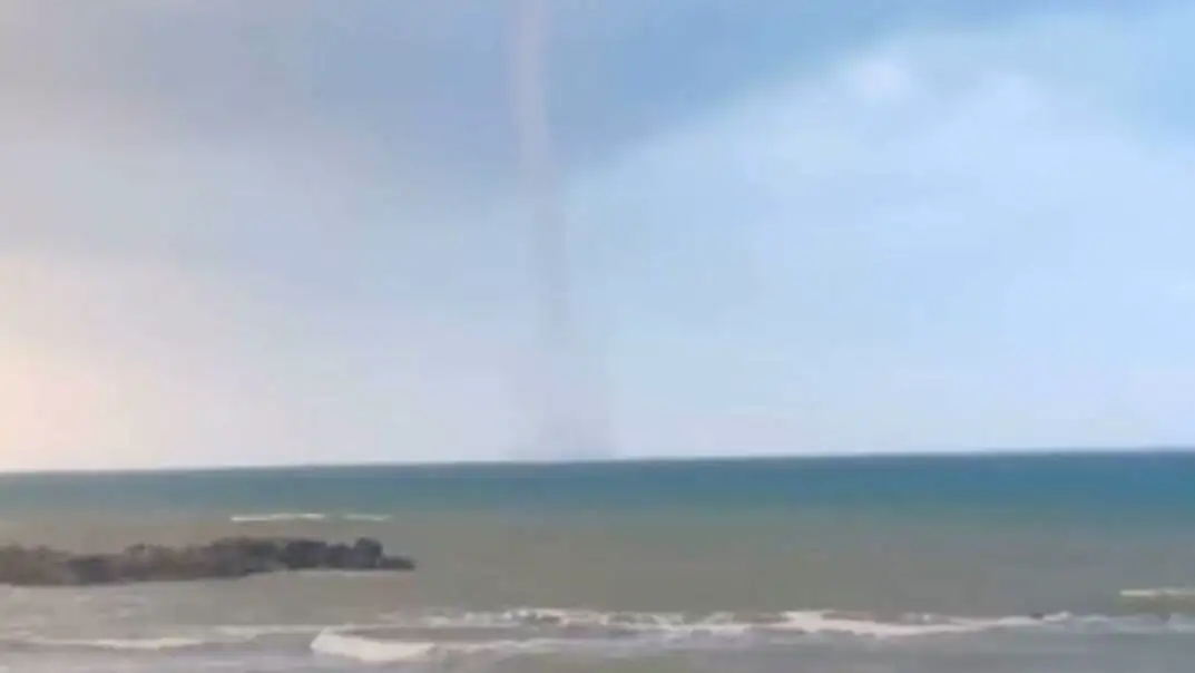A tornado in the ocean.