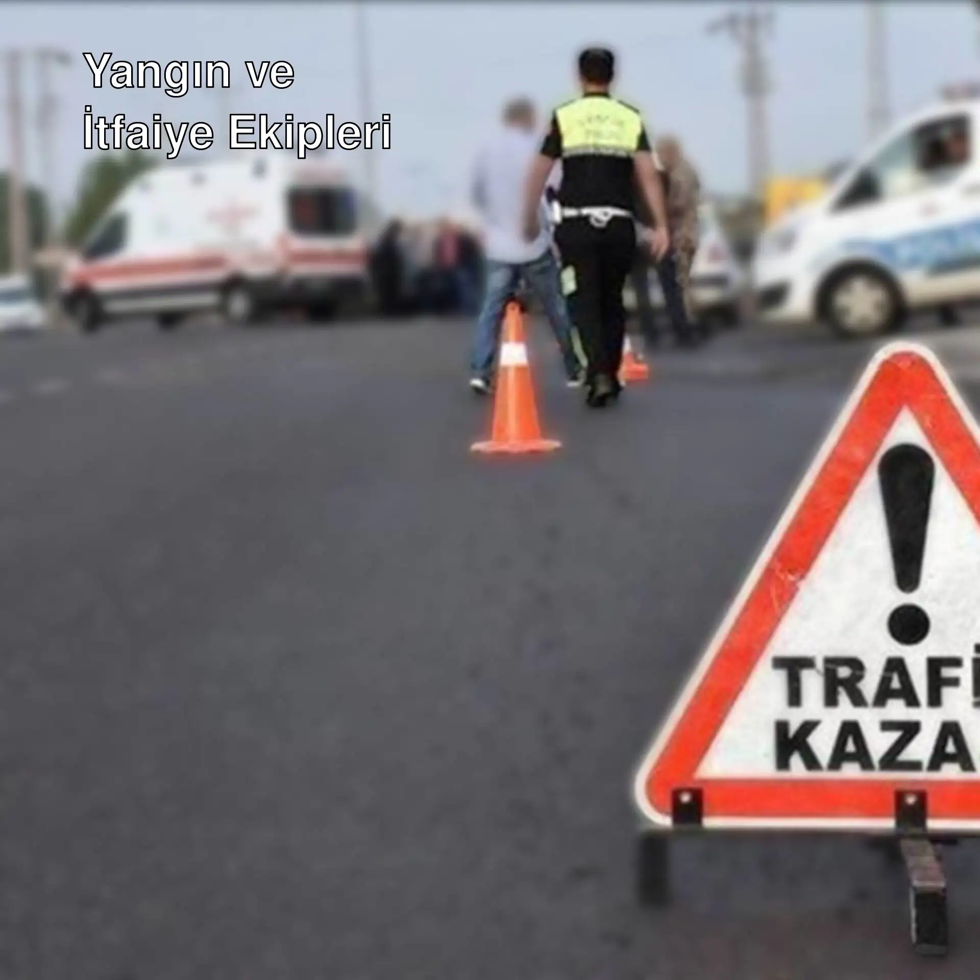 Yangın felaketi sonrası itfaiye aracı devrildi. Yangın felaketi sonrası itfaiye aracı devrildi.