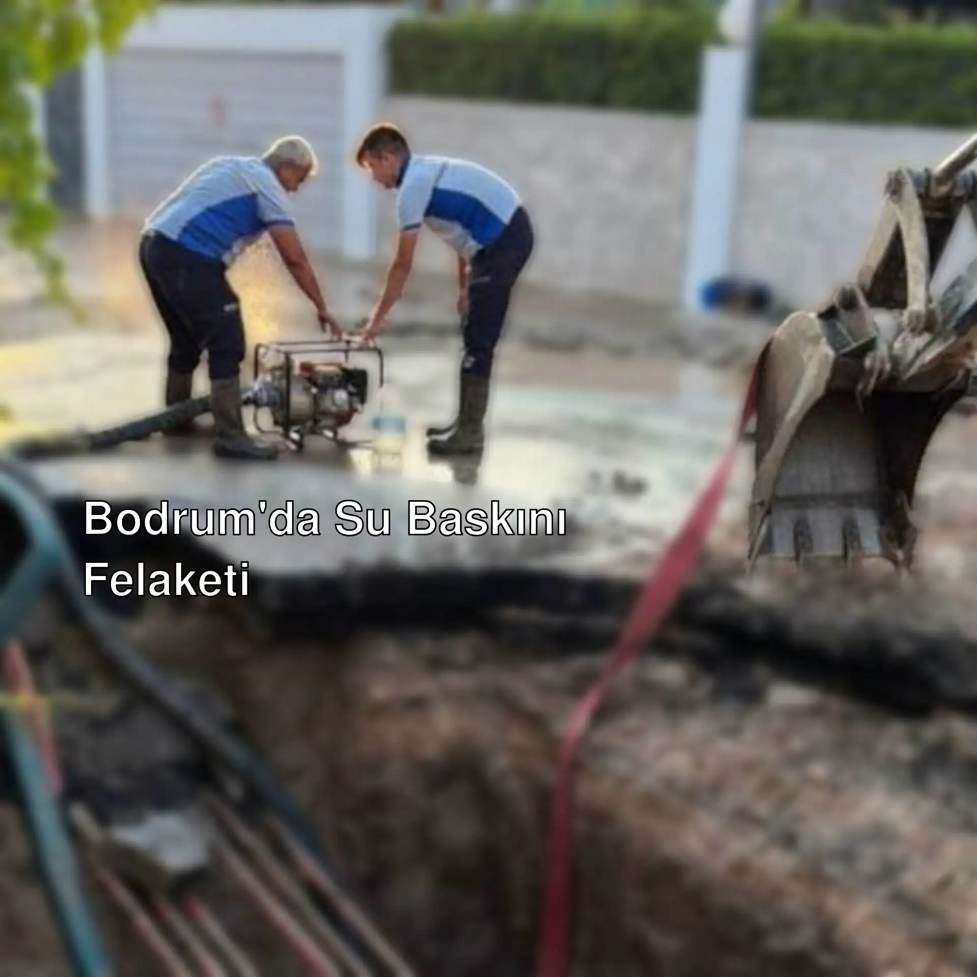 Bodrum'da su baskını felaketi. Su isale hattı patladı. Bodrum'da su baskını felaketi. Su isale hattı patladı.