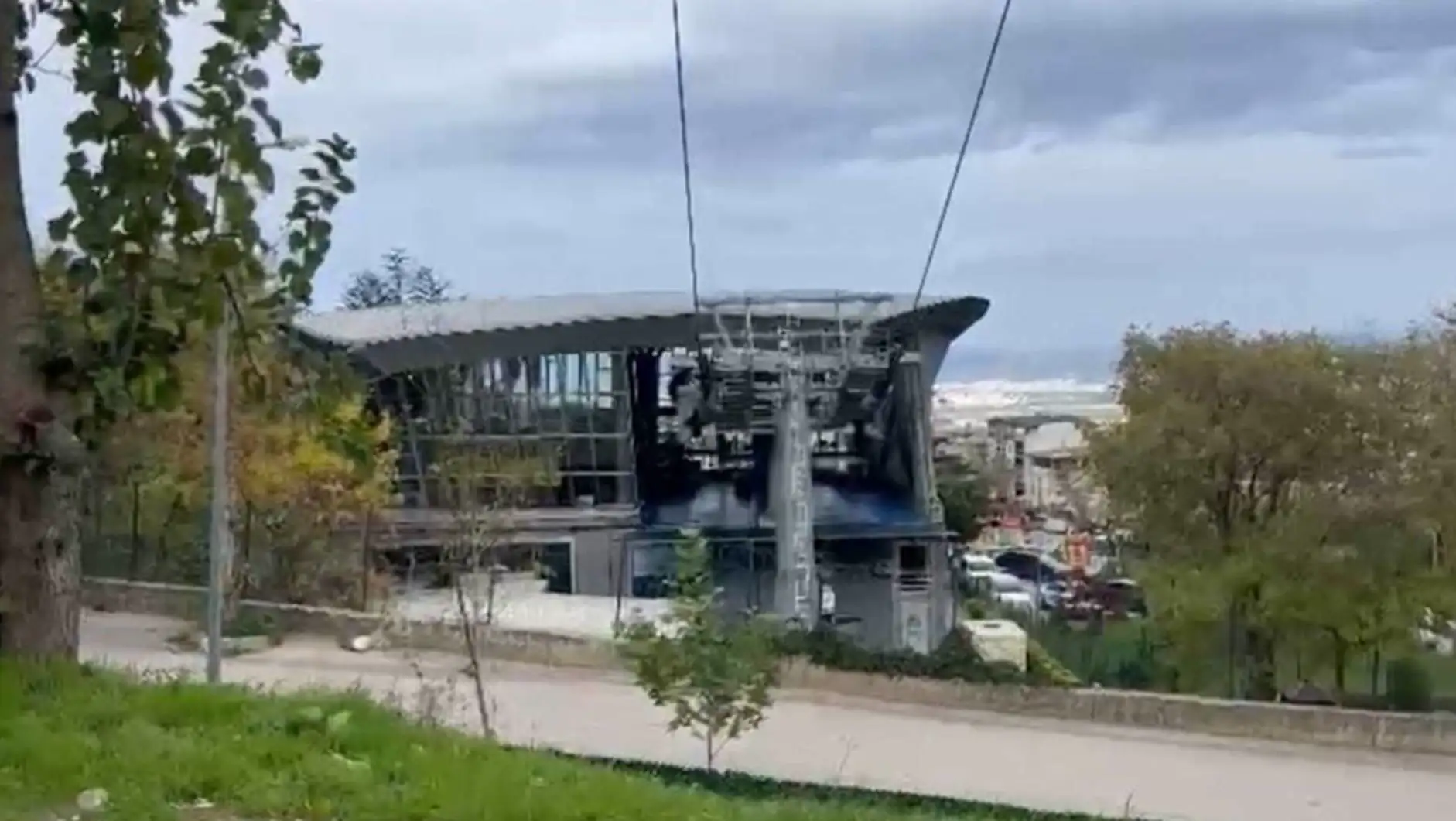 A building with trees in front. A building with trees in front.