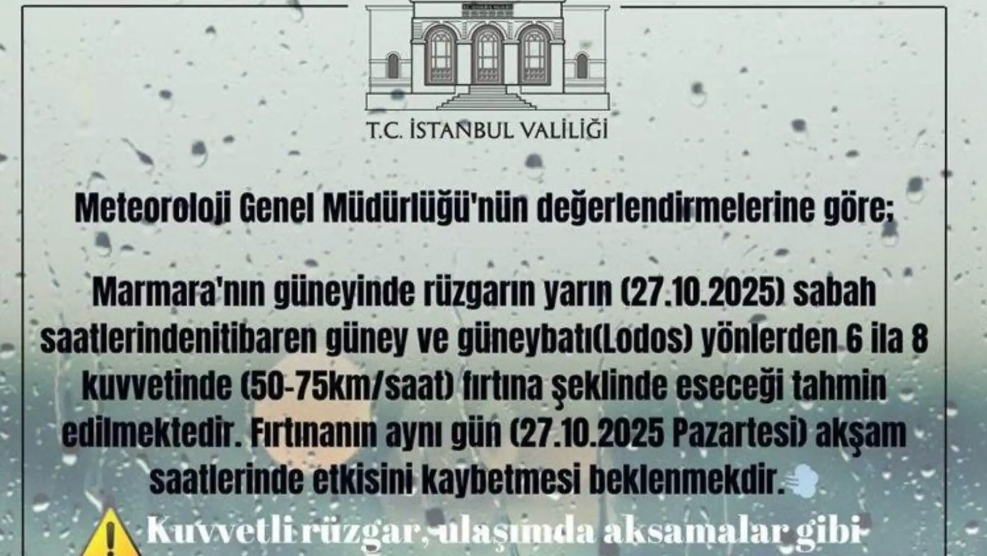 Farklı hava koşullarını gösteren bir harita.