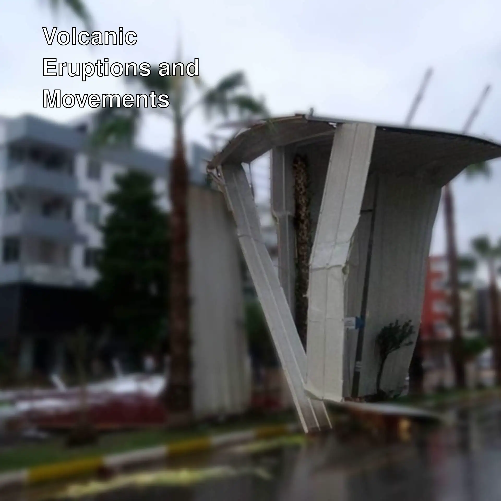 A damaged building due to the storm. A damaged building due to the storm.