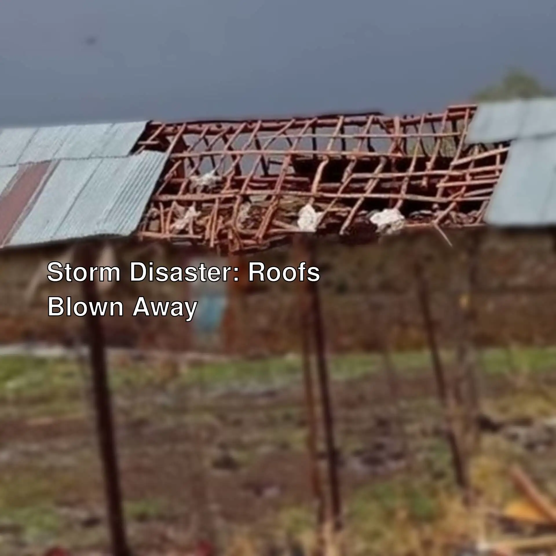 Roof blown away by the storm in Bingöl. Roof blown away by the storm in Bingöl.