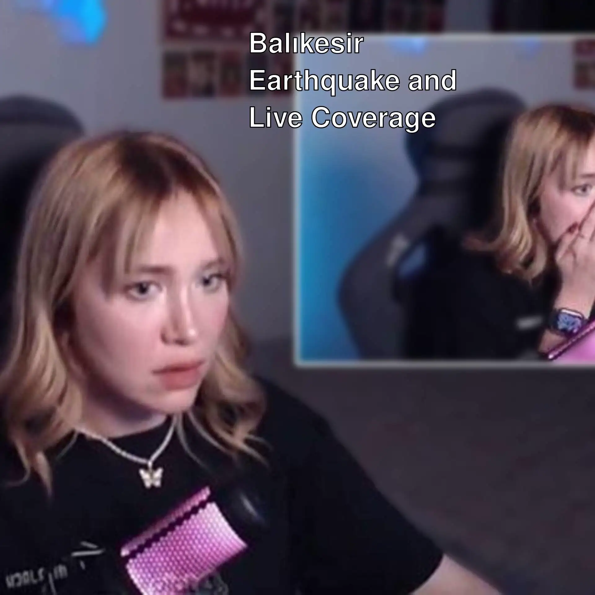 A broadcaster caught during the earthquake in Balıkesir live. A broadcaster caught during the earthquake in Balıkesir live.