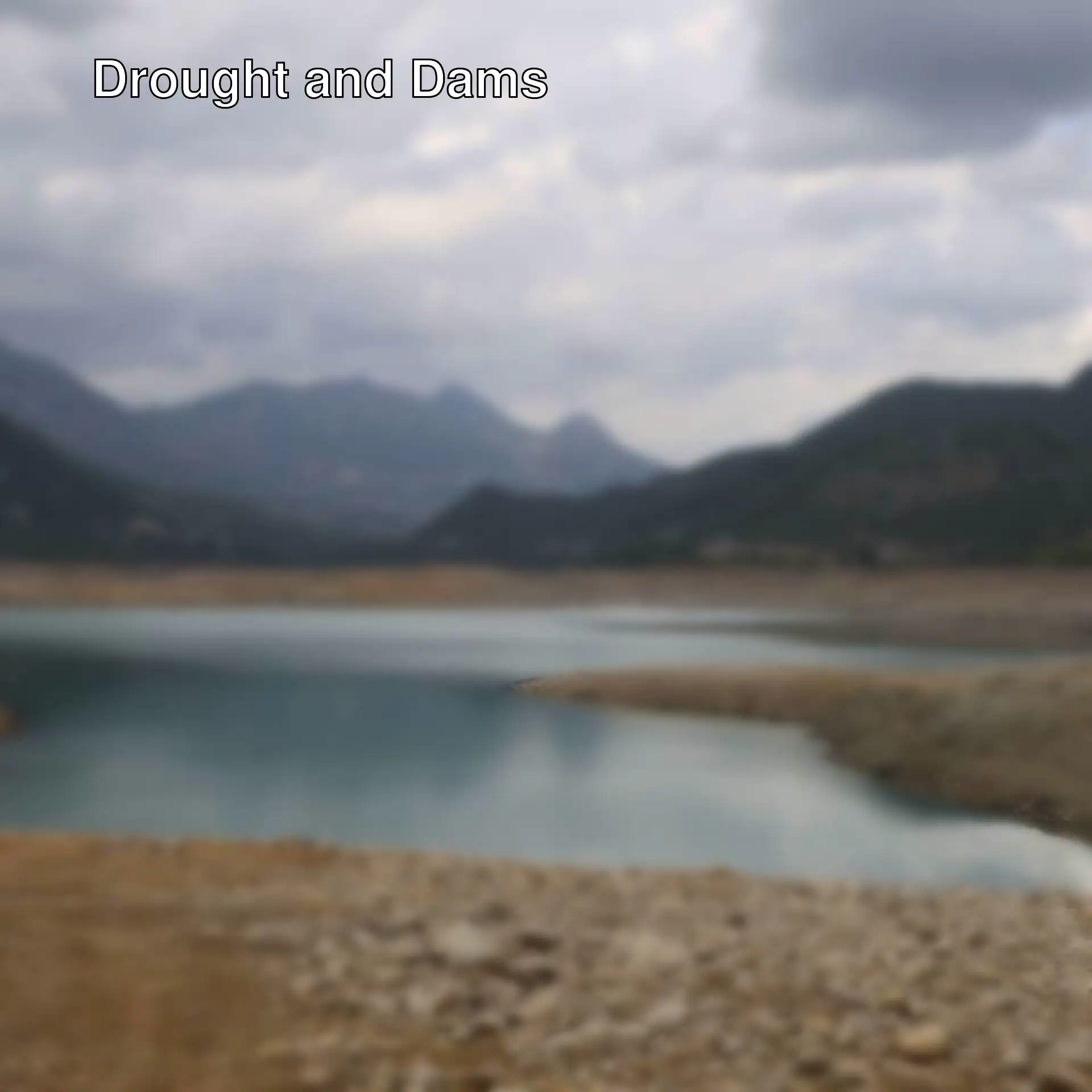 Water level dropped at Kozan Dam due to drought. Water level dropped at Kozan Dam due to drought.